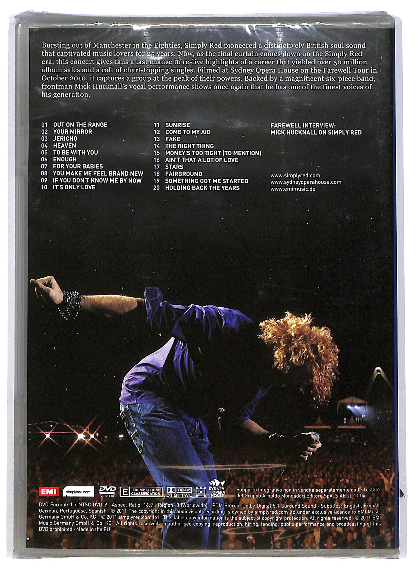 EBOND Simply Red - Farewell - Live in Sidney - EDITORIALE  DVD D802633