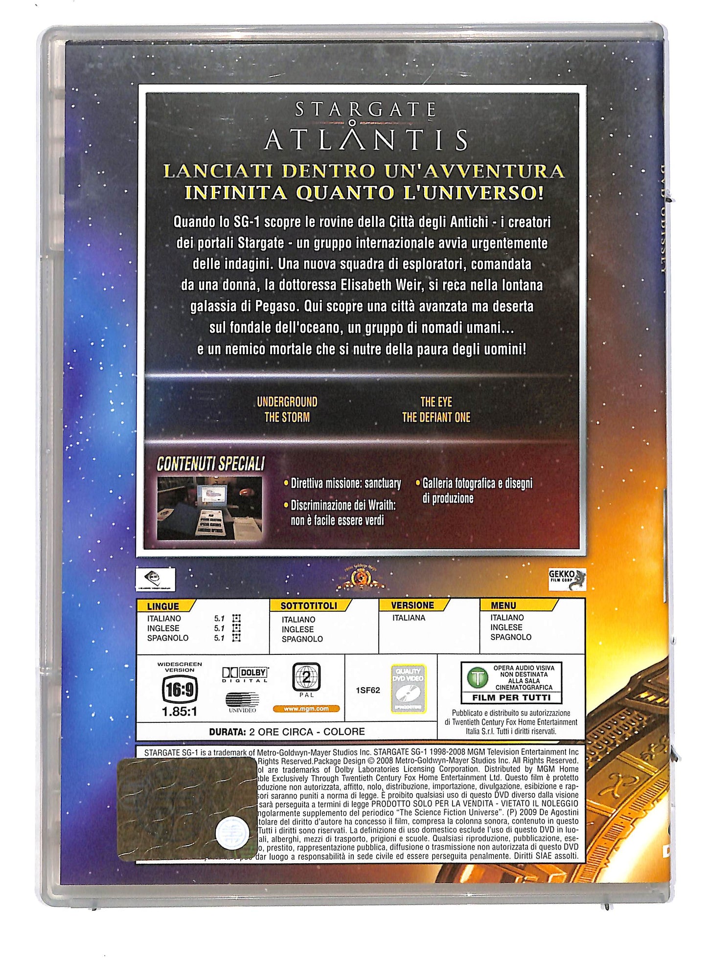 EBOND Stargate Atlantis DVD ODISSEY - File 9 a 12 - Slim EDITORIALE  DVD D802838