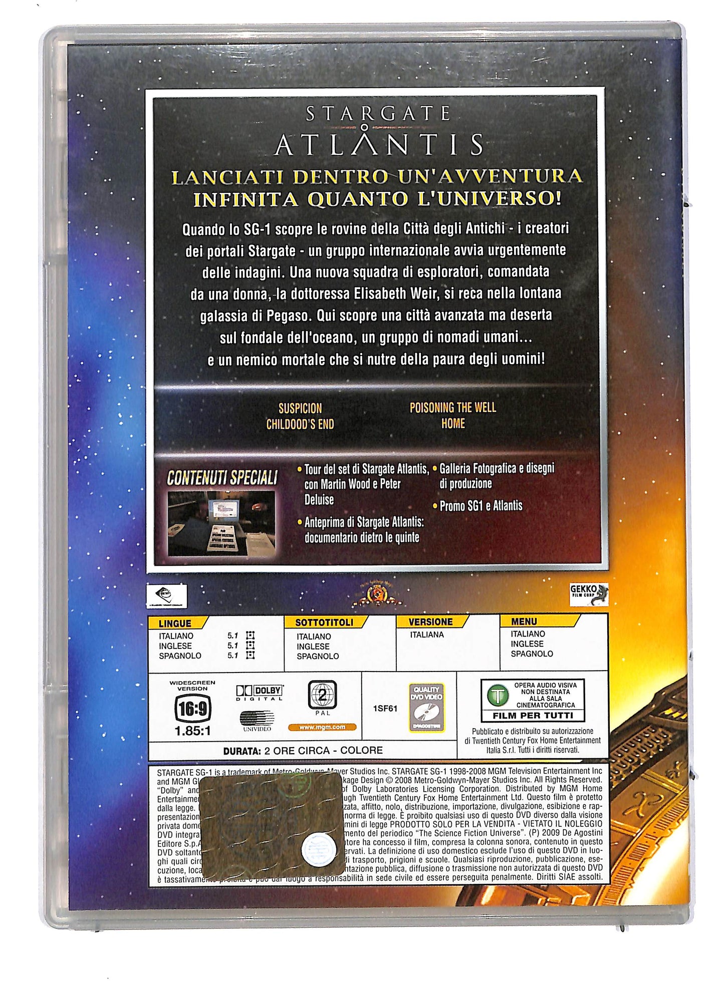 EBOND Stargate Atlantis DVD ODISSEY - File 5 a 8 - Slim EDITORIALE  DVD D802839