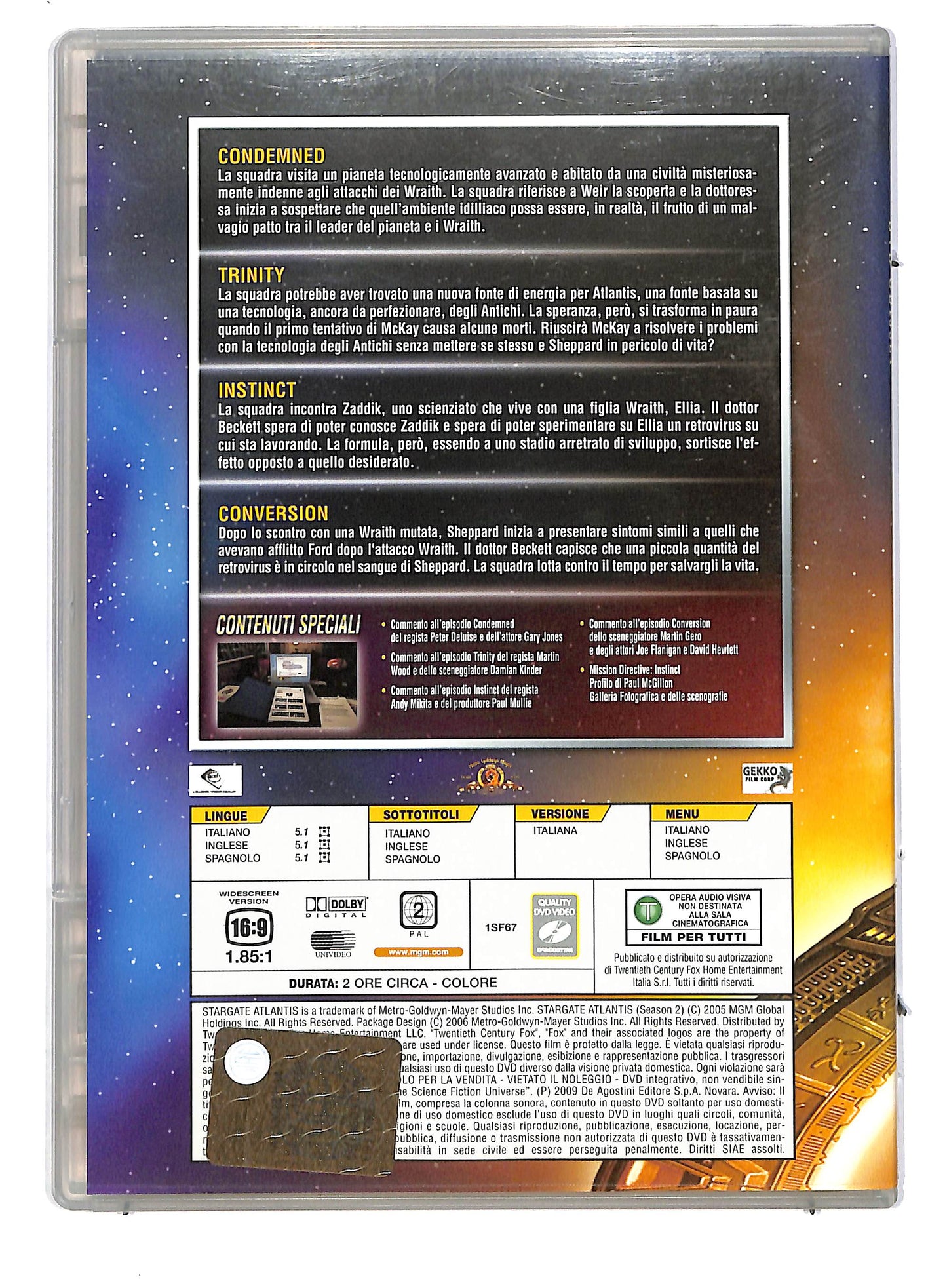EBOND Stargate Atlantis DVD ODISSEY - File 25 a 28 Slim EDITORIALE  DVD D802916