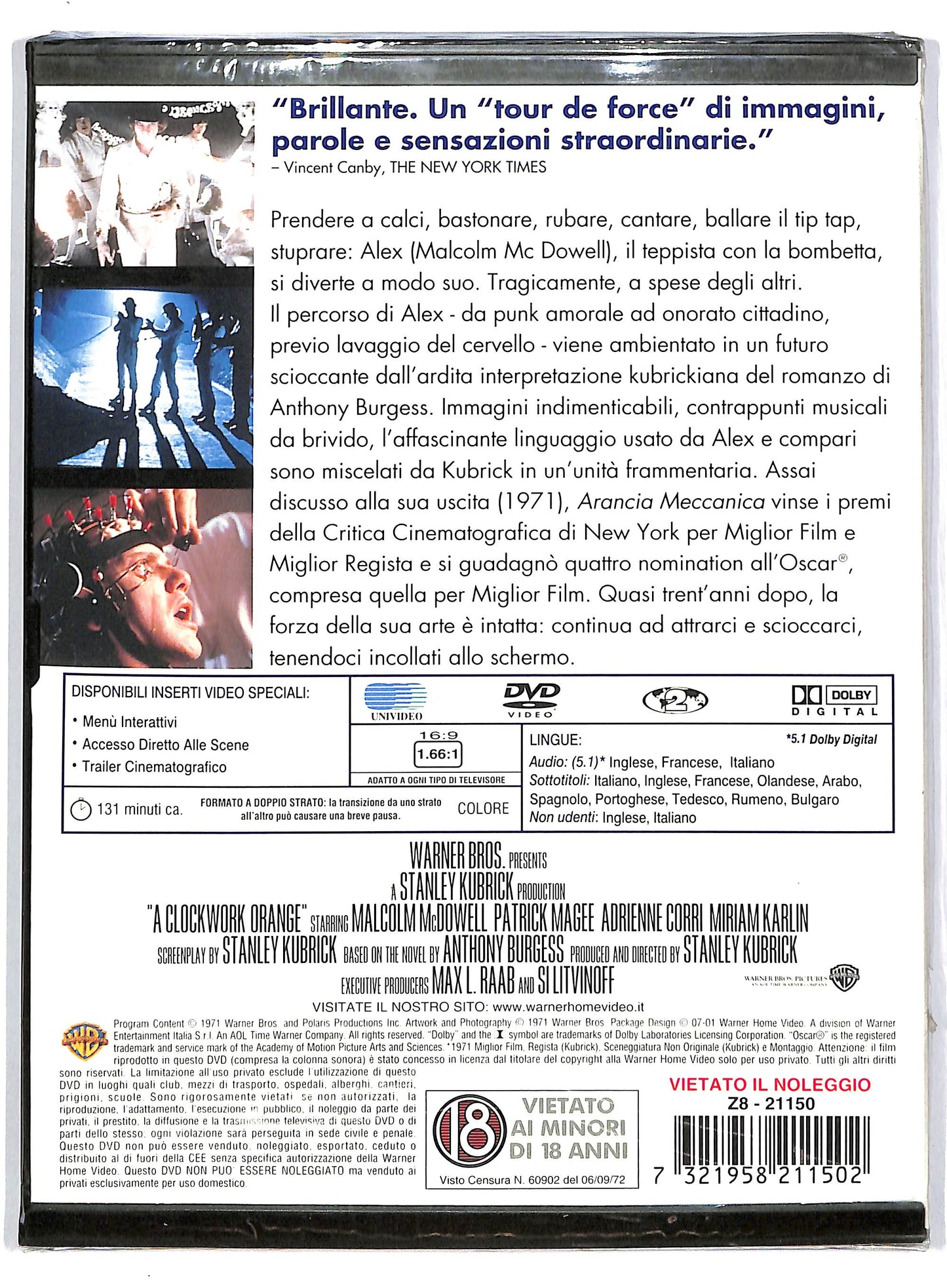 EBOND Arancia meccanica - Snapper  DVD D802959