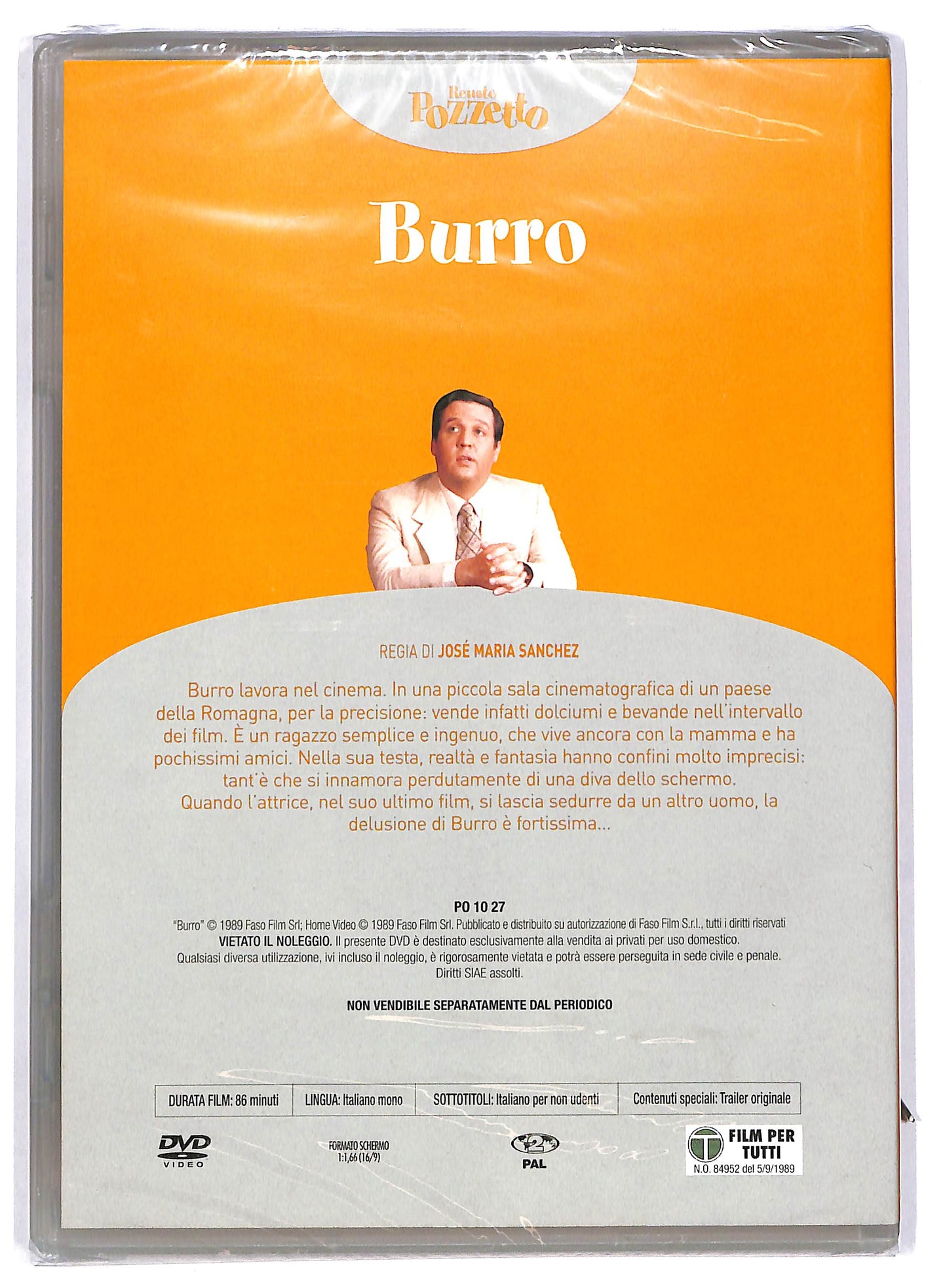 EBOND Renato Pozzetto - Burro - EDITORIALE DVD D803040