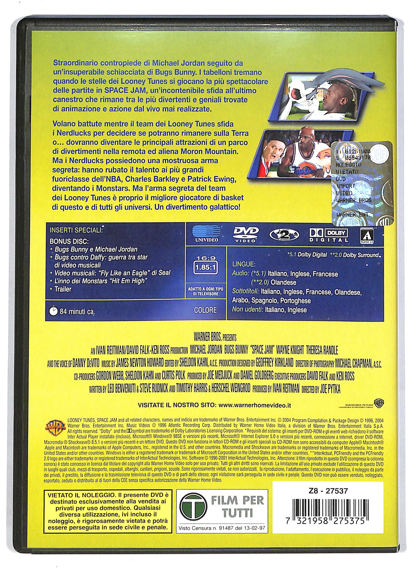 EBOND Space Jam - EDIZIONE SPECIALE DVD D803160