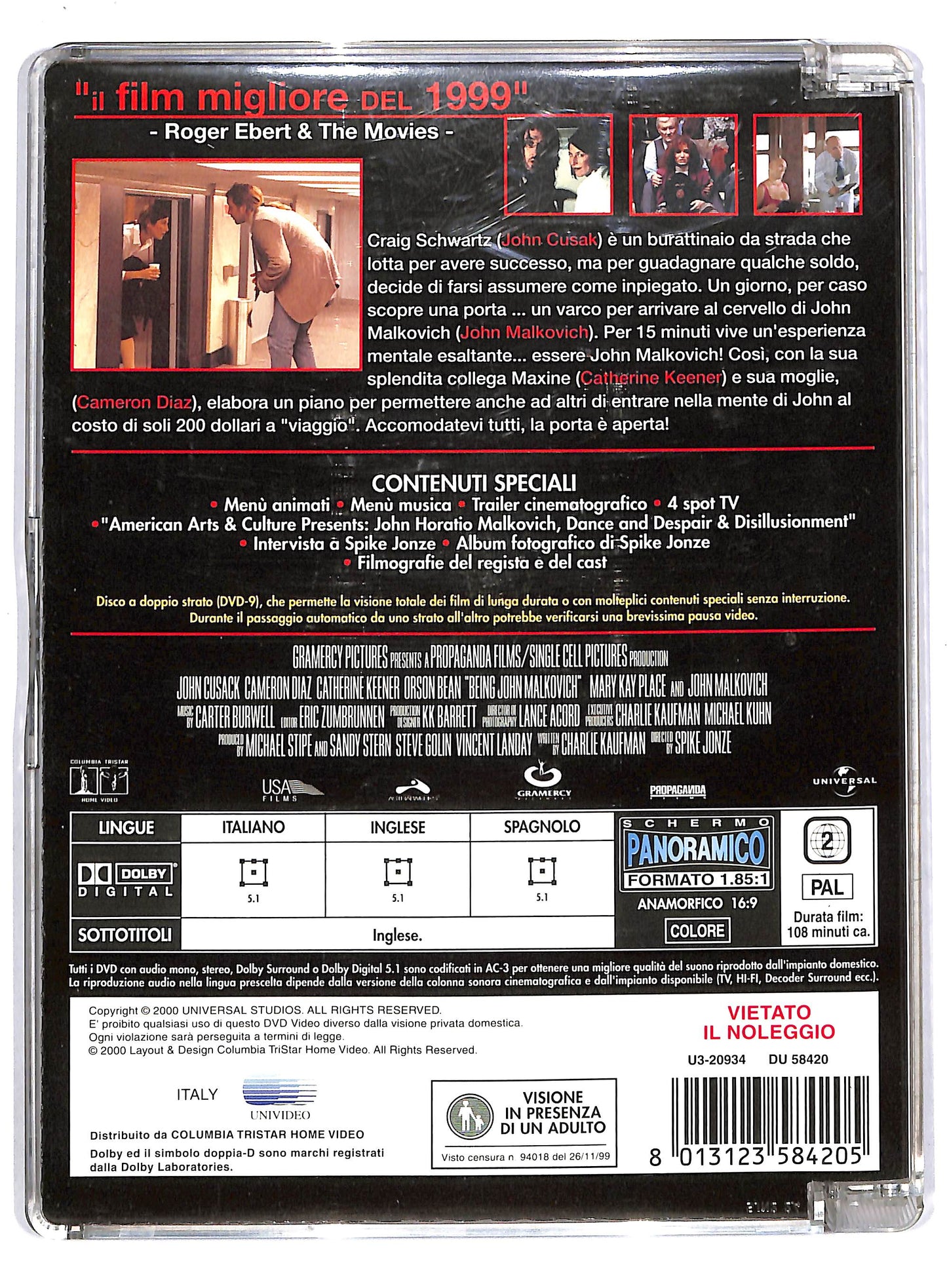 EBOND Essere John Malkovich - SJB DVD D803362