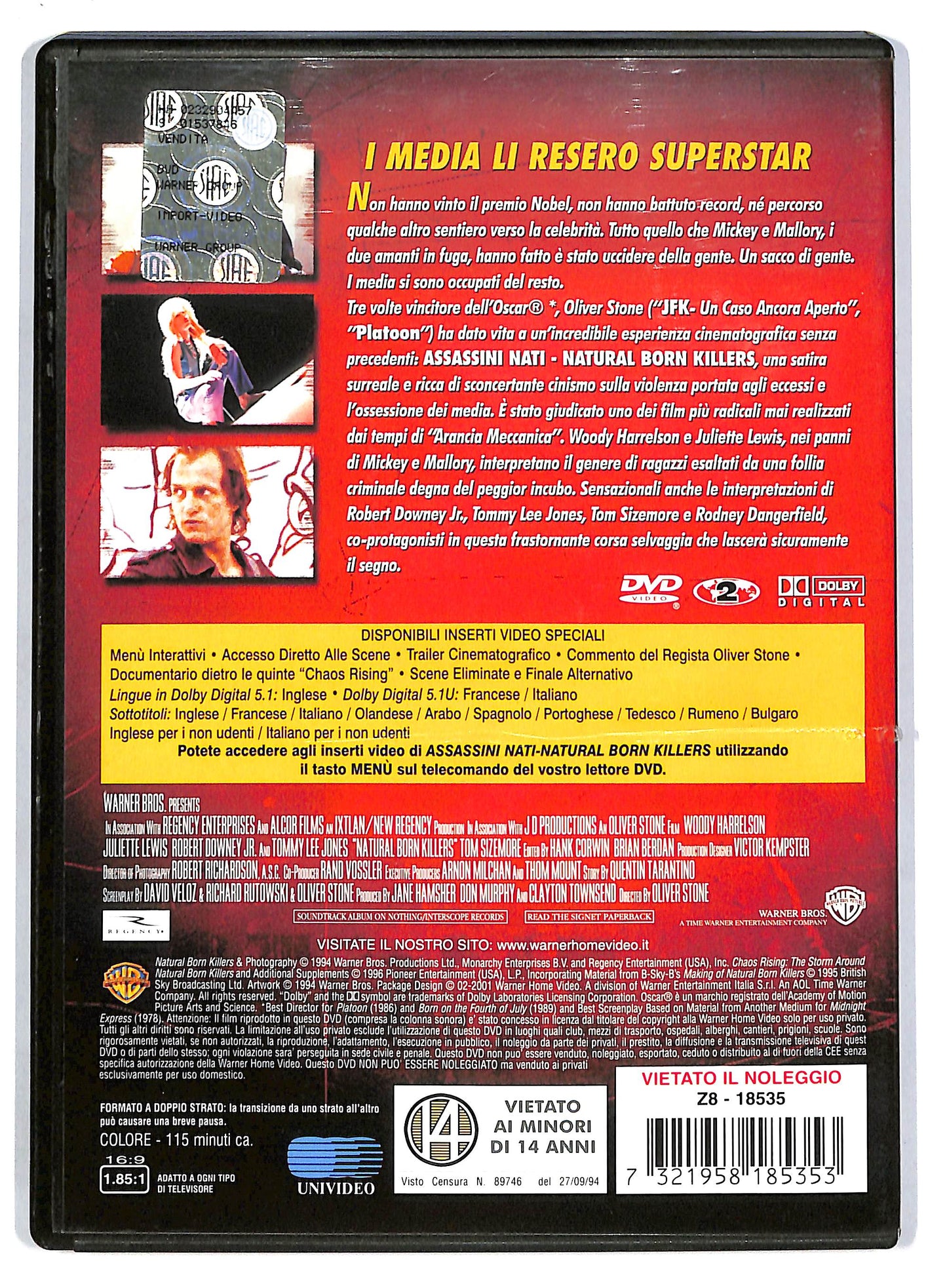 EBOND Assassini nati - Natural Born Killers DVD D803516