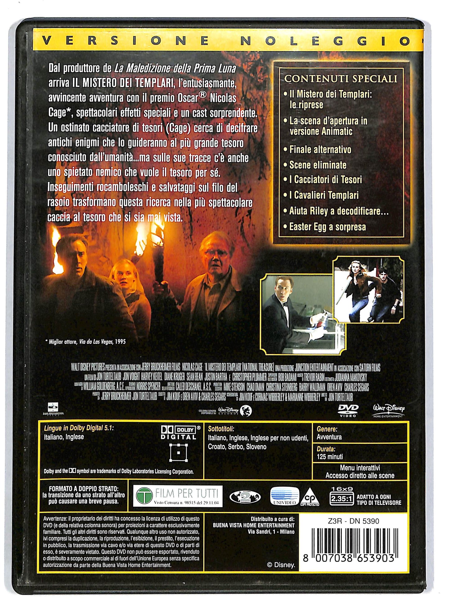 EBOND Il mistero dei Templari - National Treasure - NOLEGGIO DVD D803518