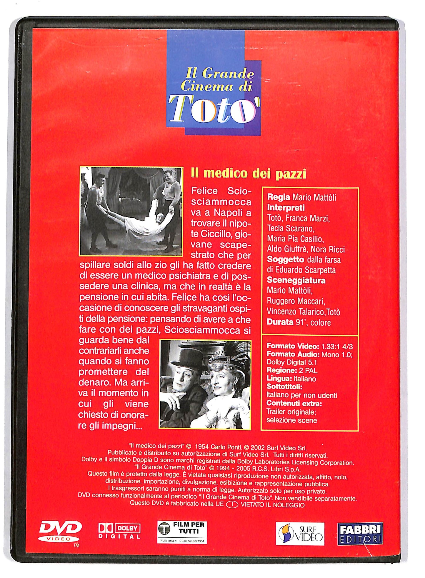 EBOND Toto -Il medico dei pazzi - NO BOOKLET EDITORIALE  DVD D803632