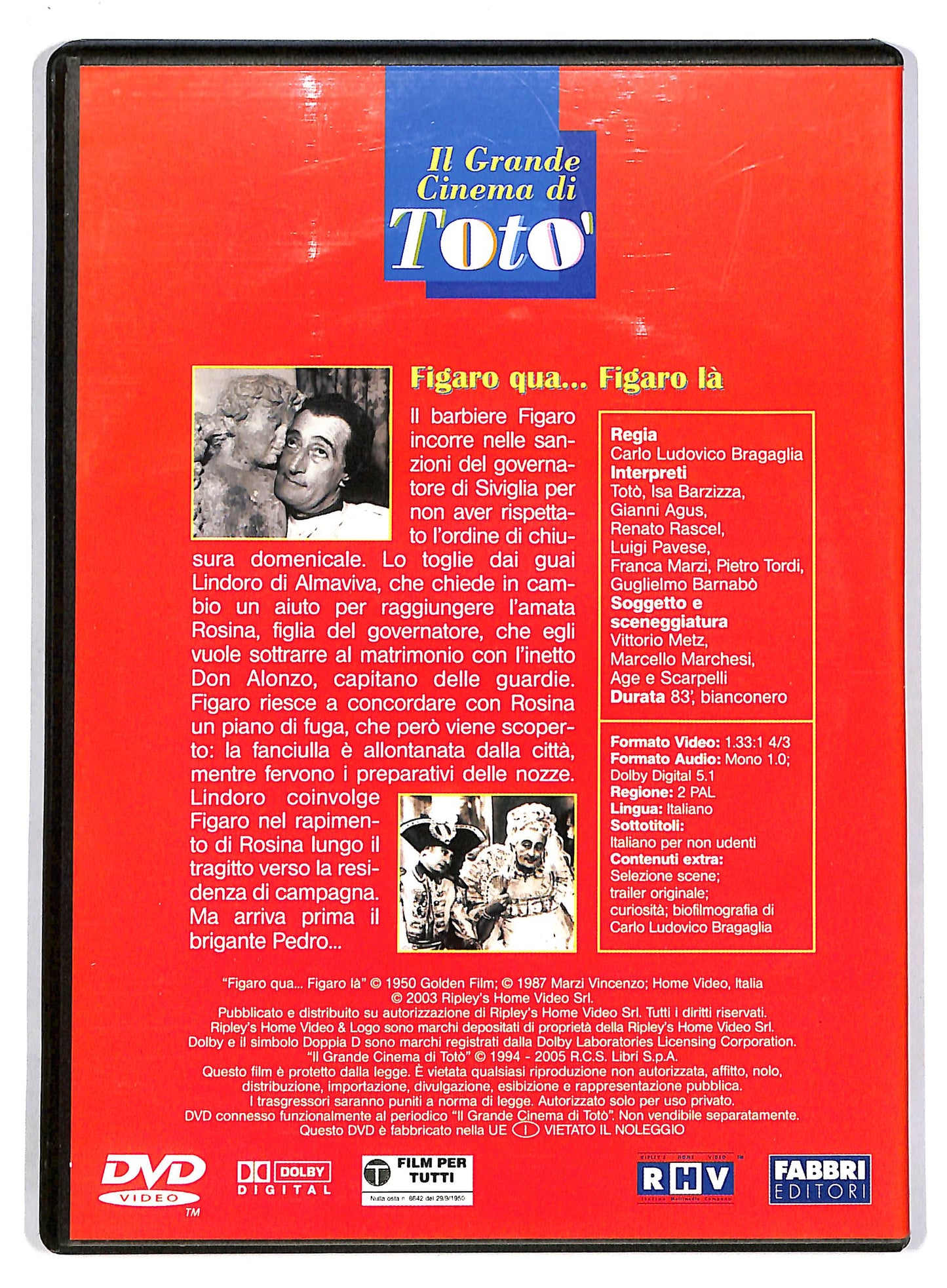 EBOND Toto - Figaro qua.. Figaro la - NO BOOKLET EDITORIALE  DVD D803645