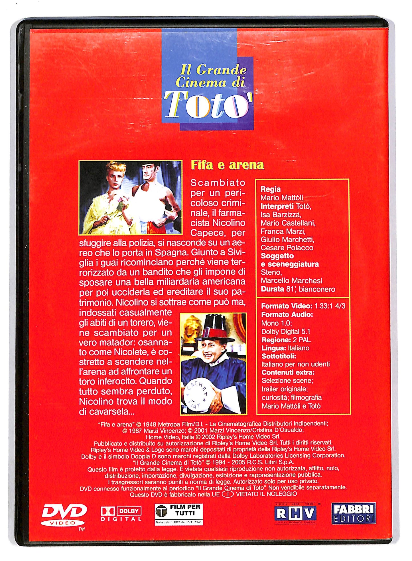 EBOND Toto - Fifa e arena - EDITORIALE  DVD D803652