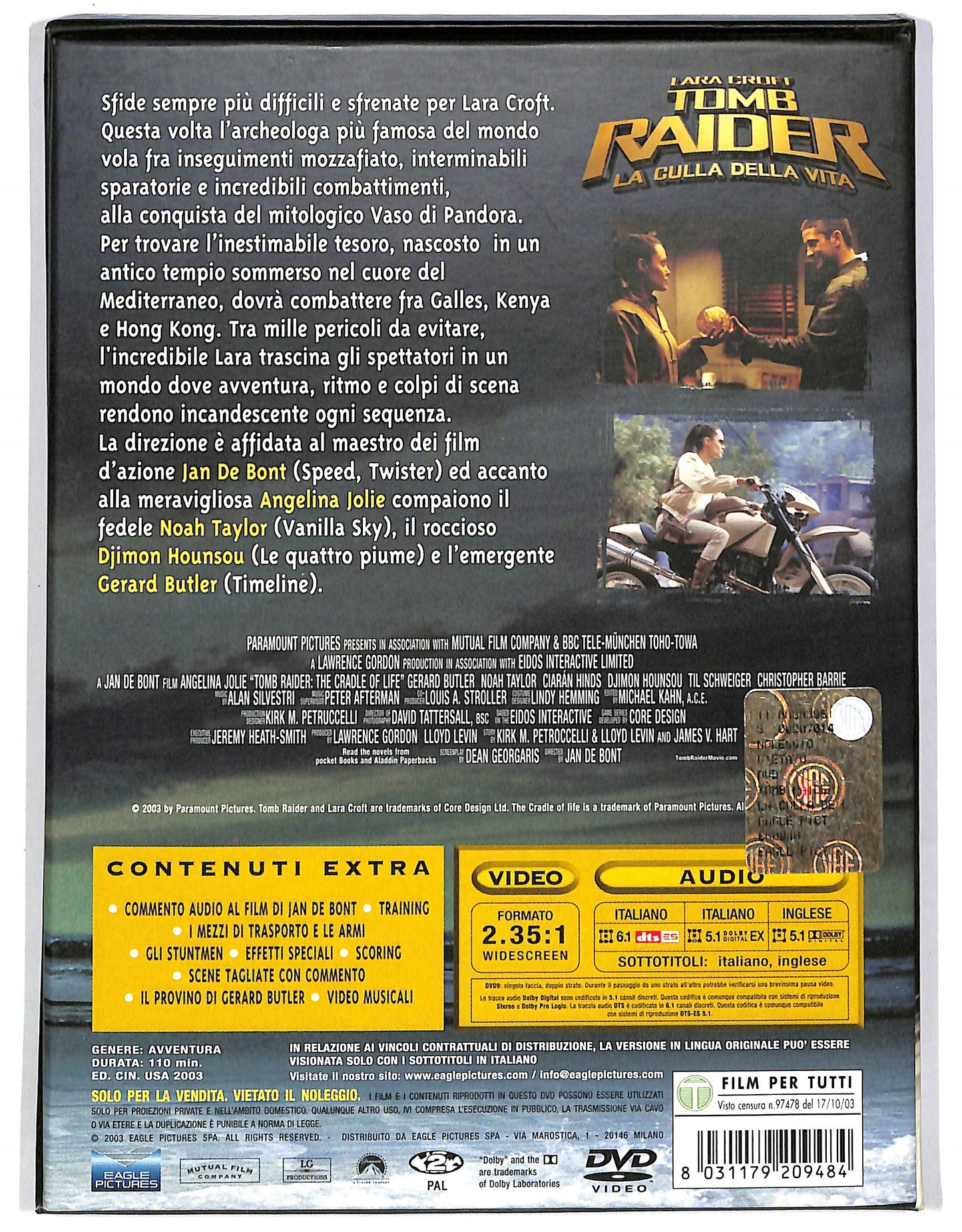 EBOND Tomb Raider - La culla della vita - Digipack DVD D803742