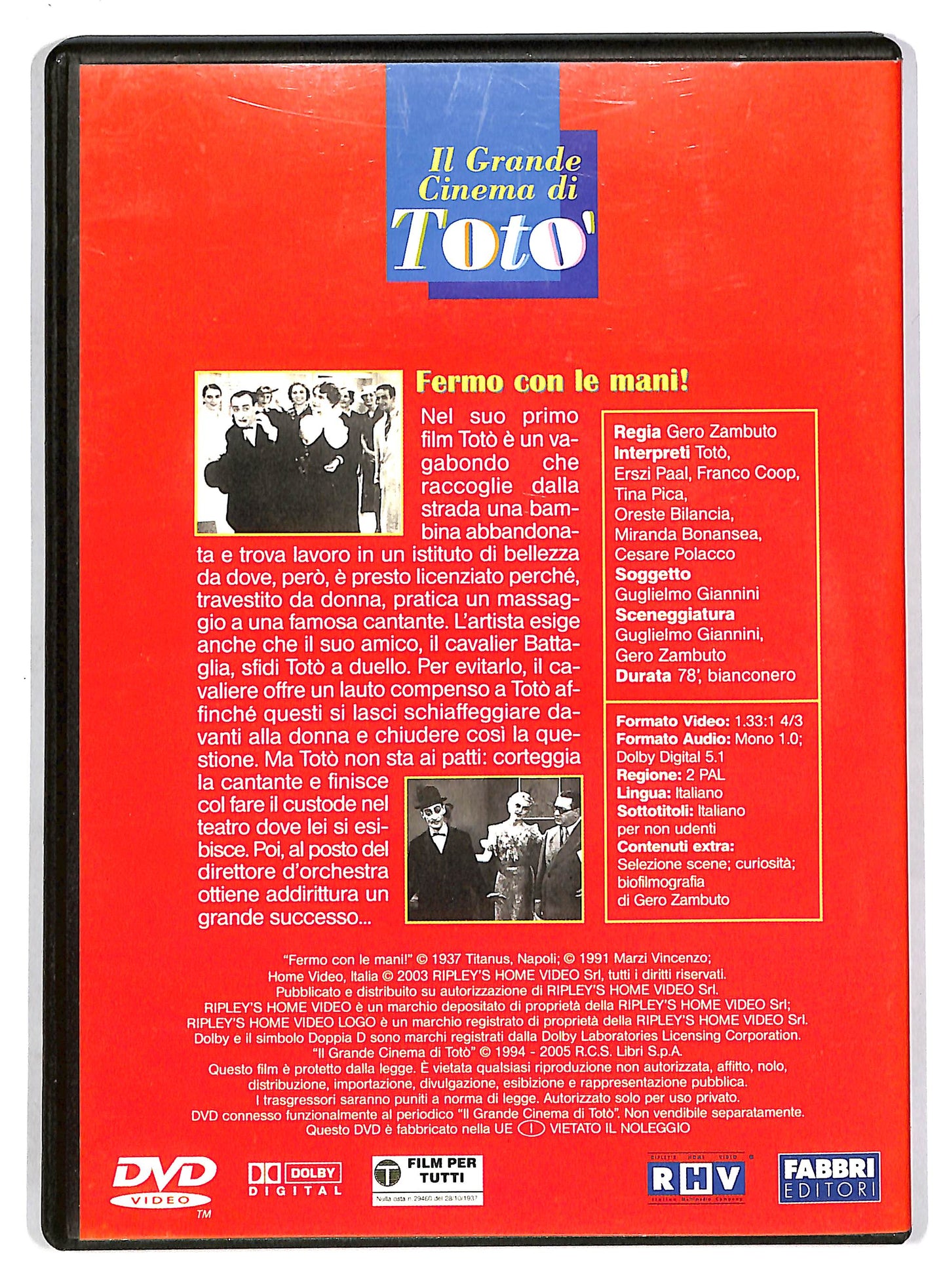EBOND Toto - Fermo con le mani! - EDITORIALE  DVD D803806