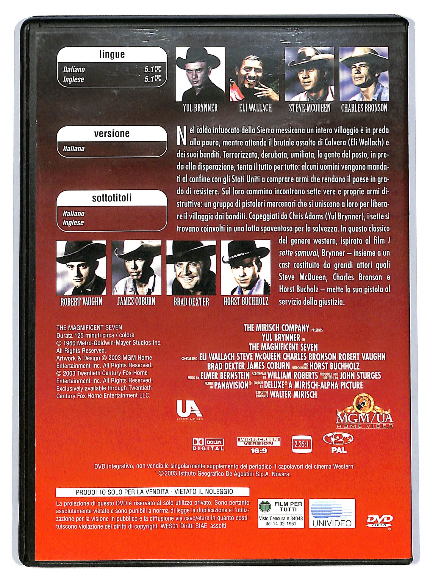 EBOND I magnifici sette -  NO BOOKLET EDITORIALE  DVD D803913