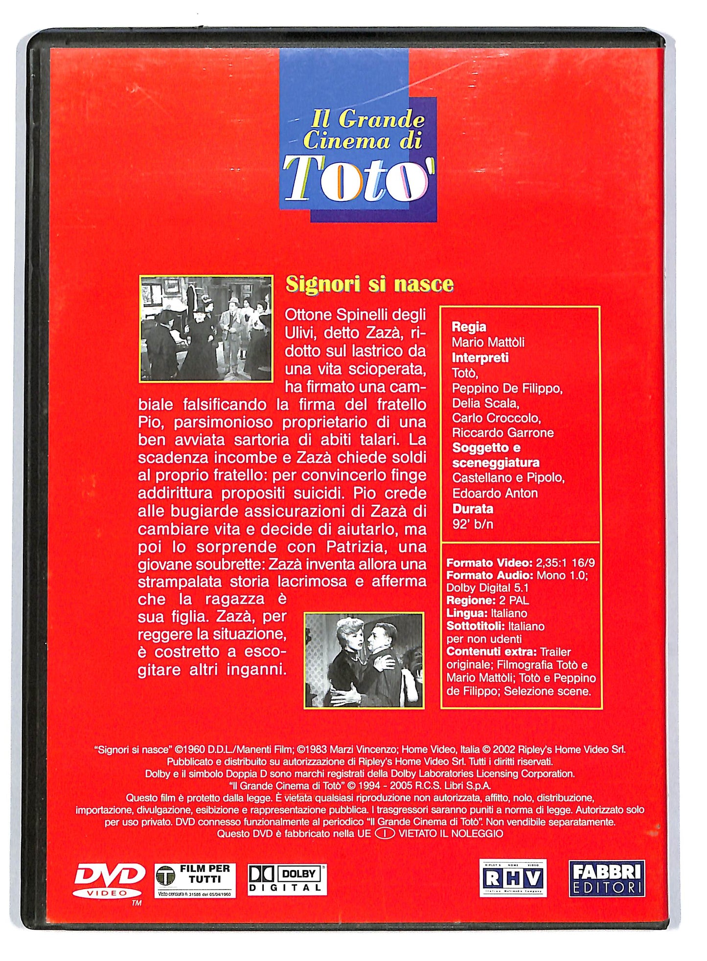 EBOND Signori si nasce - no booklet EDITORIALE DVD D803918