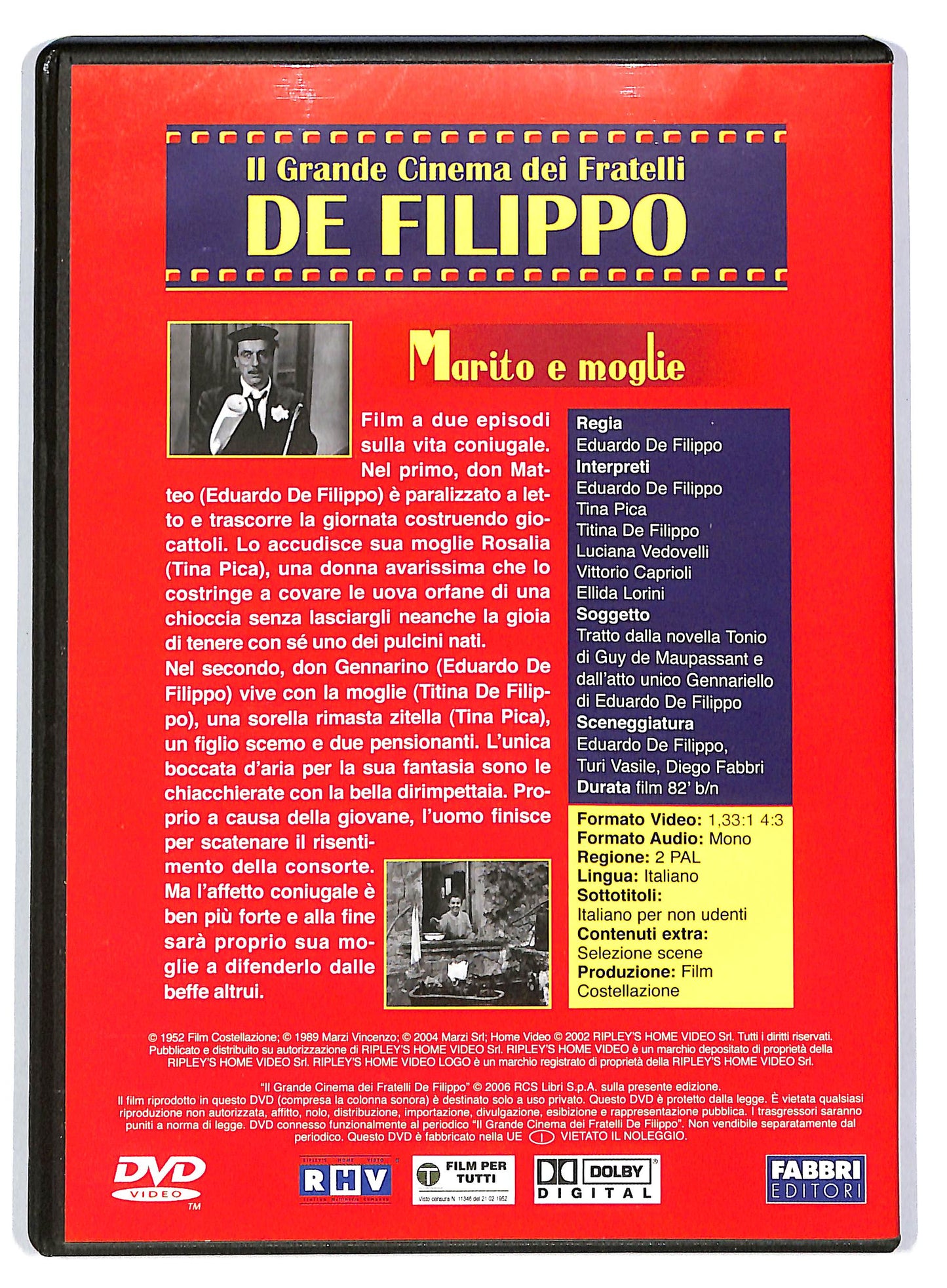 EBOND De Filippp - Marito e moglie - No Booklet EDITORIALE  DVD D803958