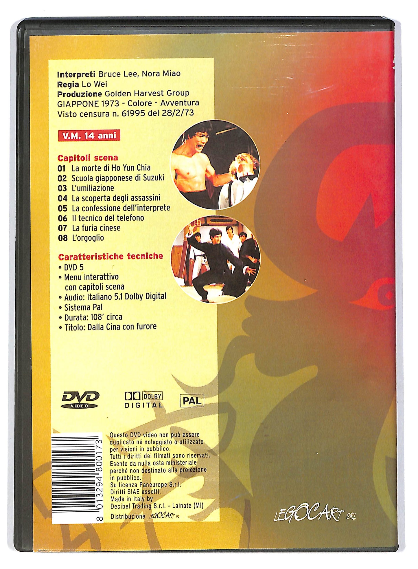 EBOND Bruce Lee - Dalla Cina con furore DVD D803960