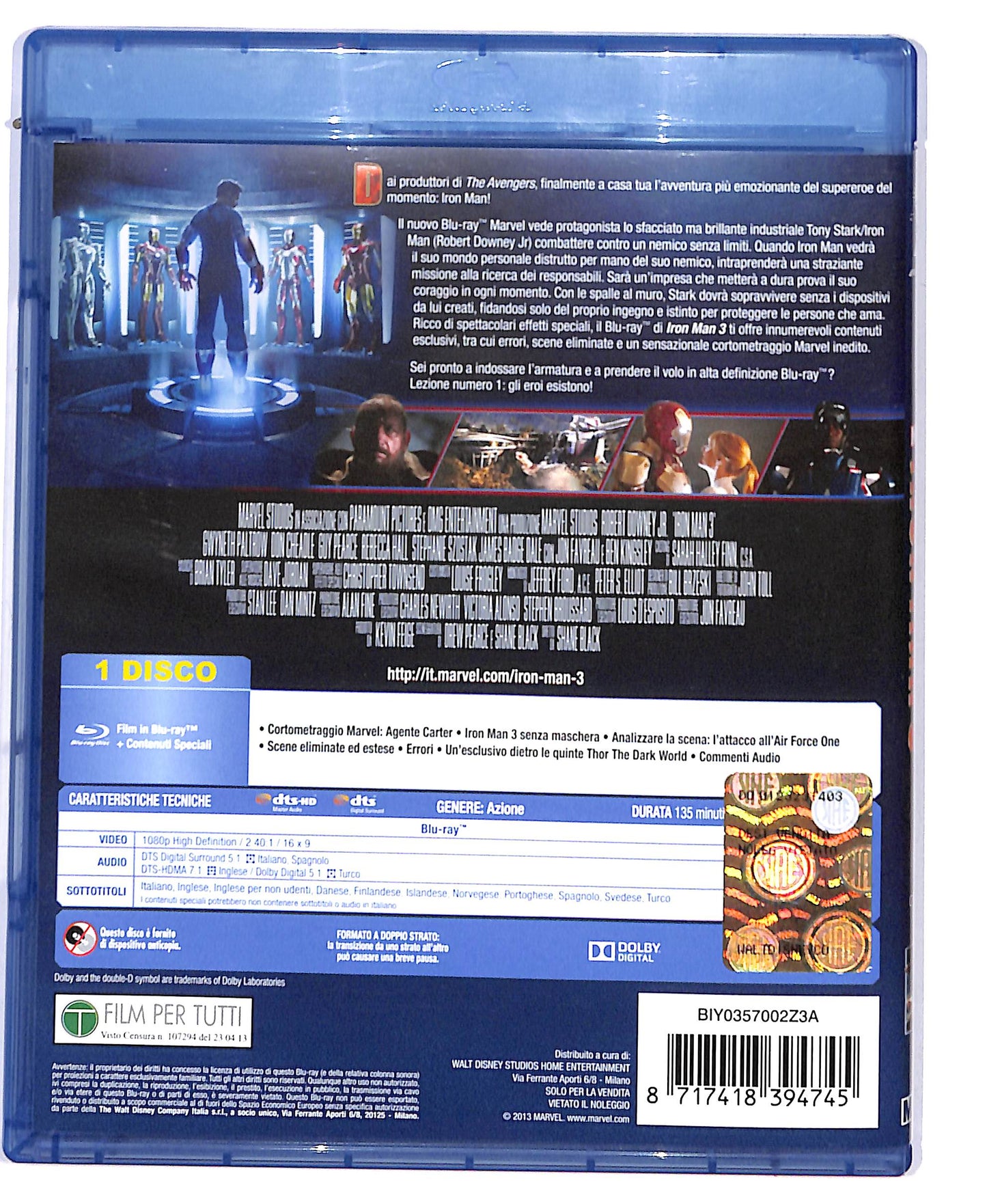 EBOND Iron Man 3 BLURAY D804543