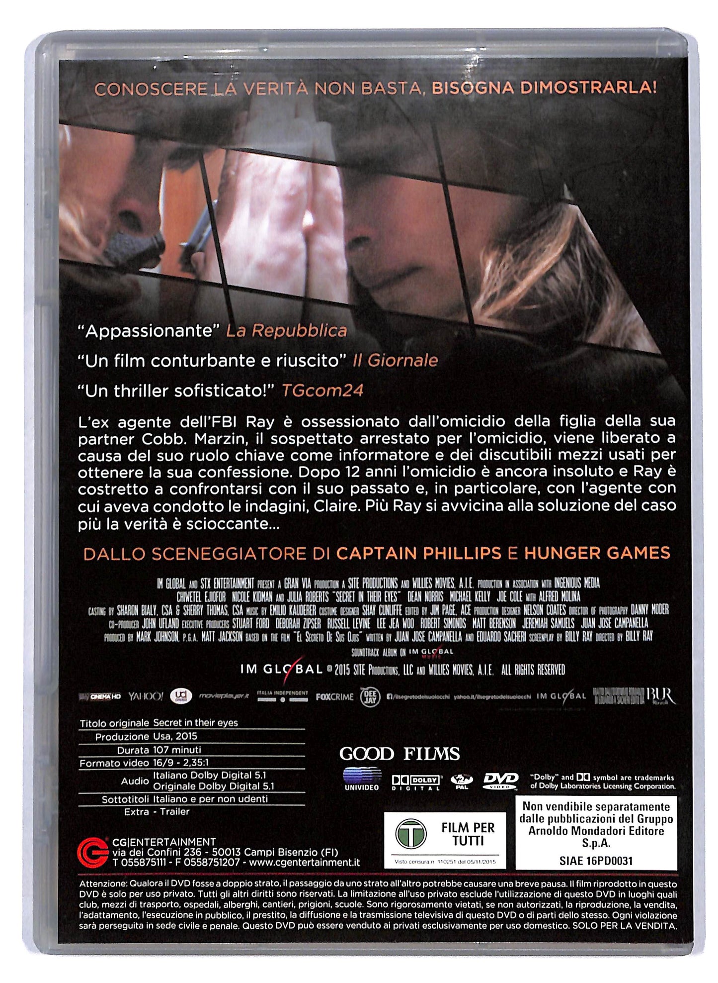 EBOND Il segreto dei suoi occhi EDITORIALE DVD D805215