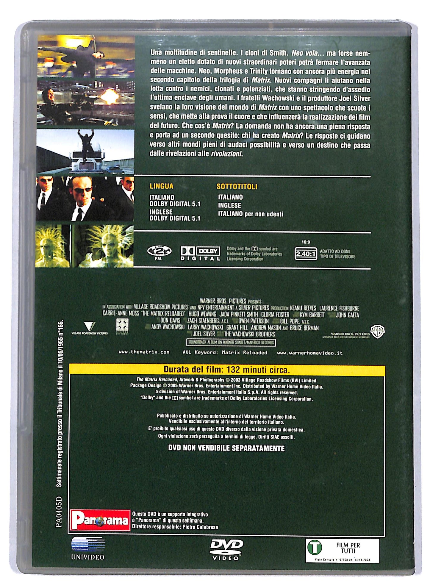 EBOND Matrix Reloaded EDITORIALE DVD D805315