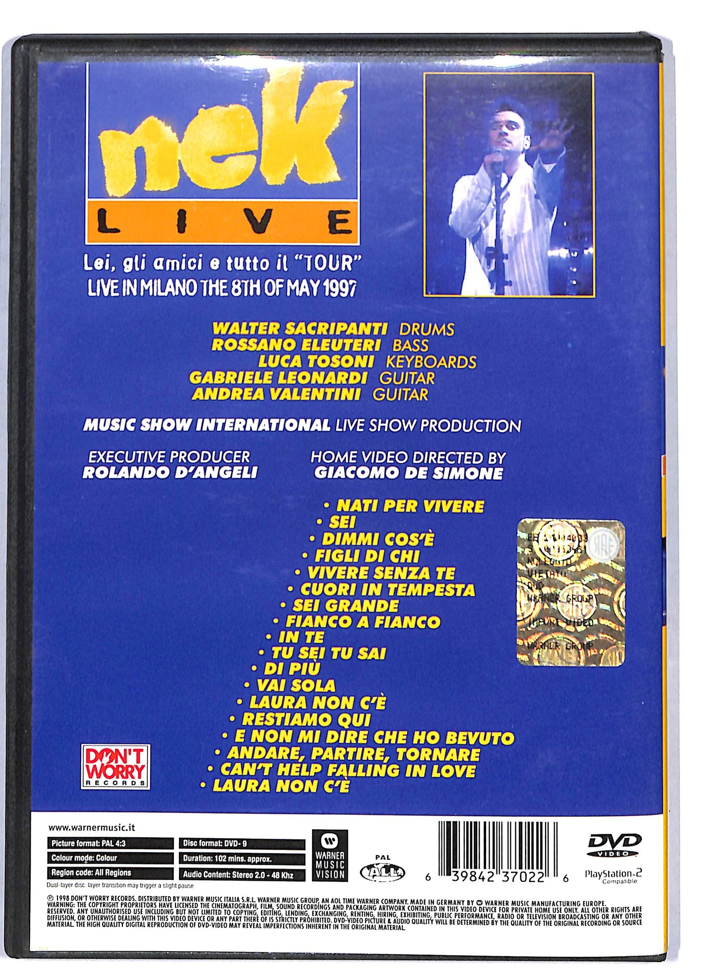 EBOND Nek – Live - Lei, Gli Amici E Tutto Il 'Tour' DVD D805354