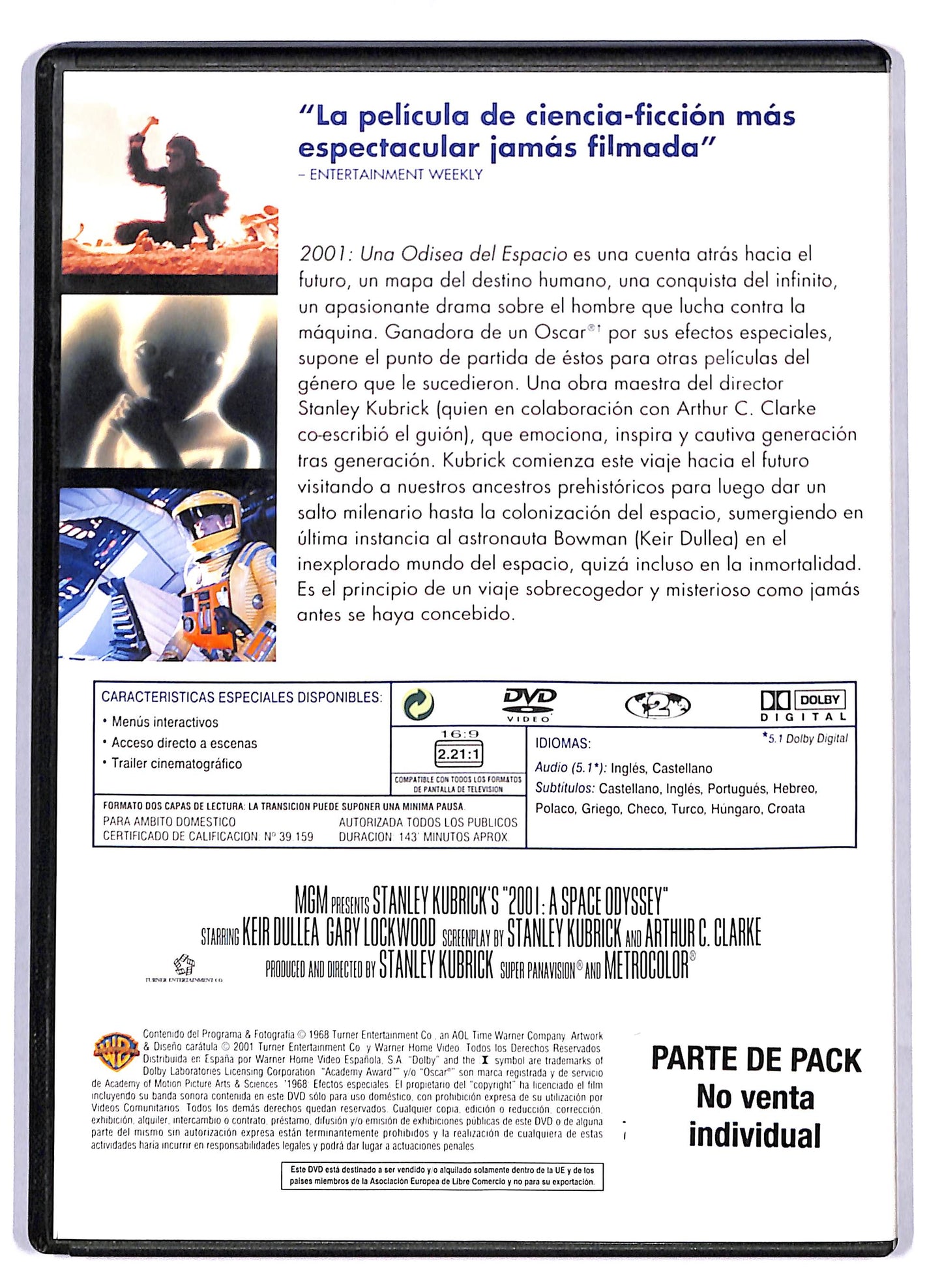 EBOND 2001: Odissea nello spazio (Versione Spagna, NO ITA) DVD D805558