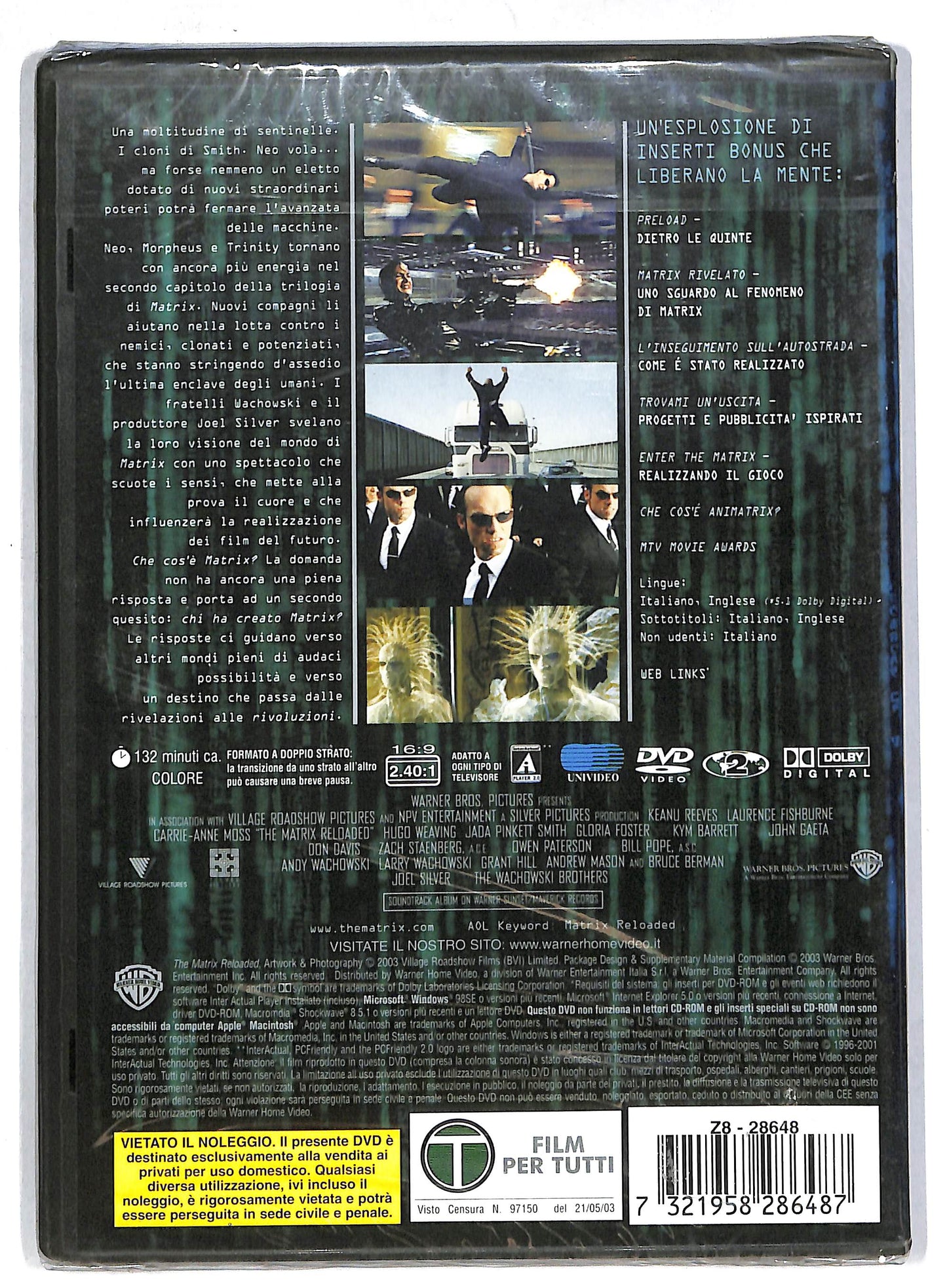 EBOND Matrix Reloaded DVD D805732