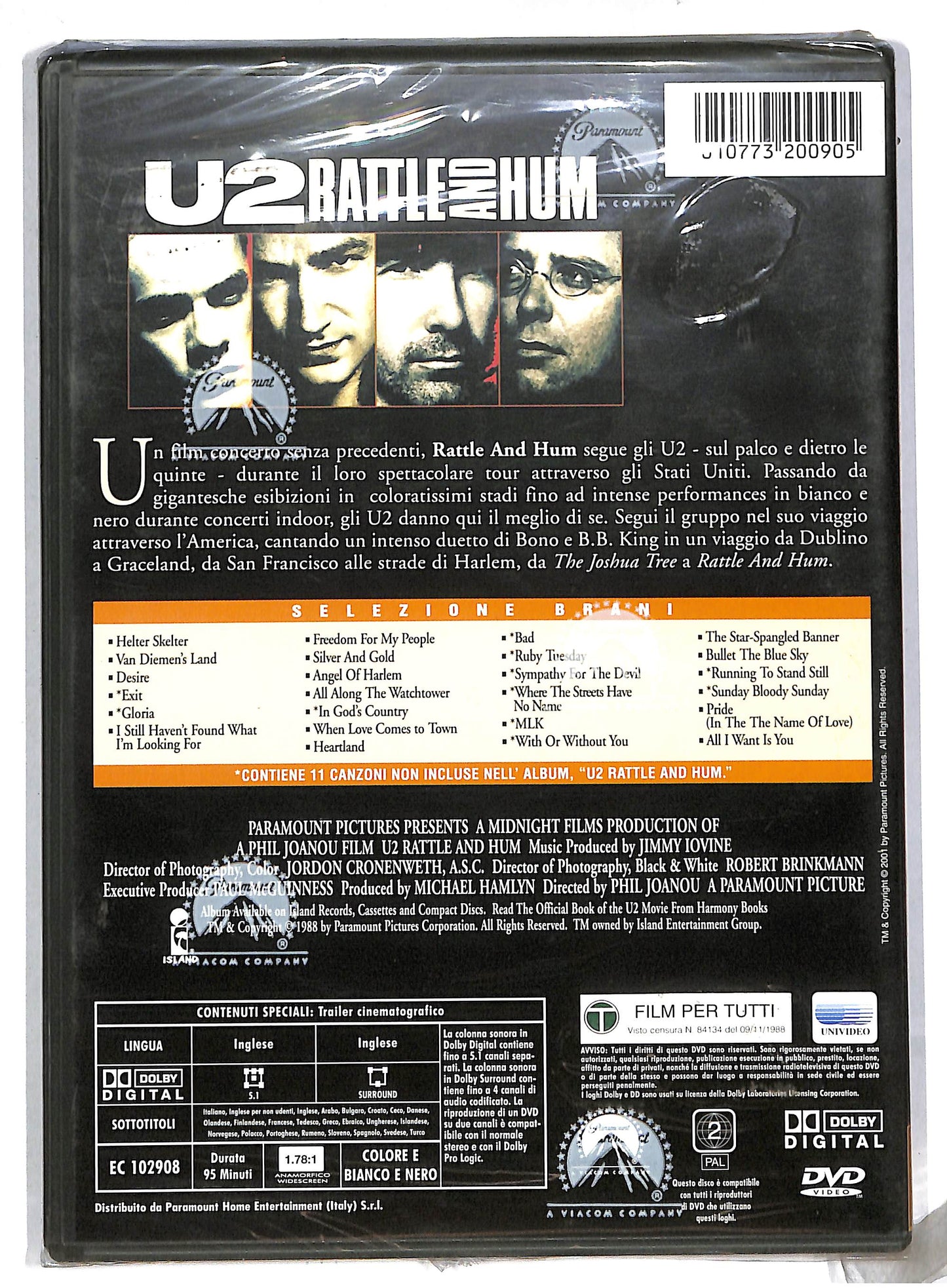 EBOND U2 – Rattle And Hum (Widescreen Collection) DVD D805843