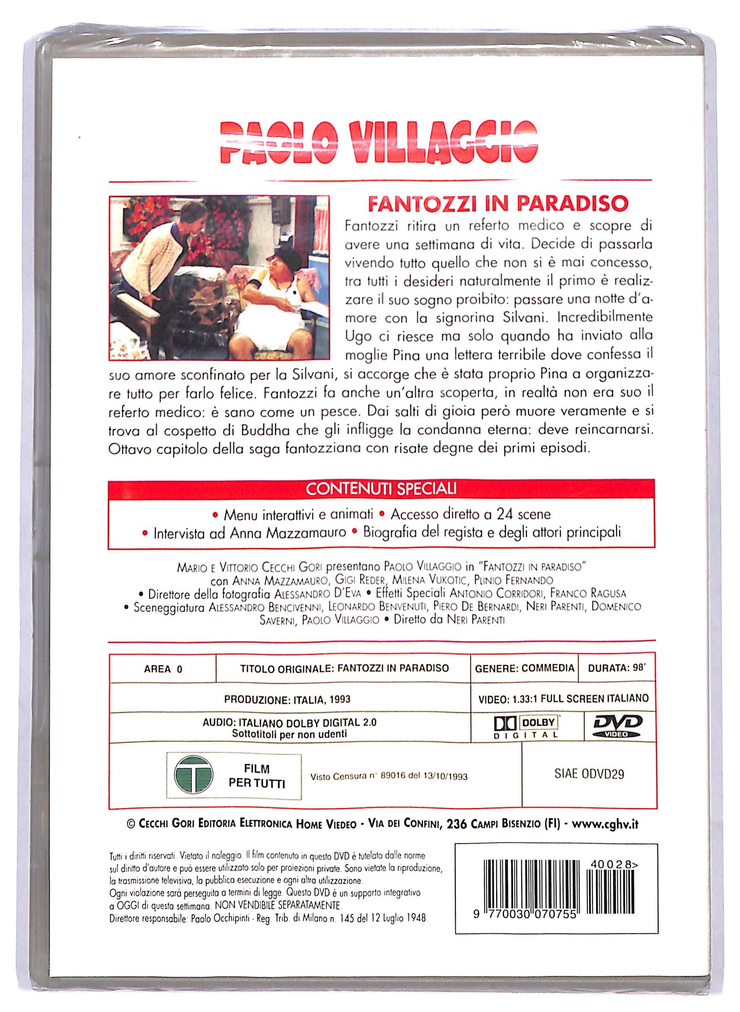 EBOND Paolo Villaggio - Fantozzi in paradiso  DVD D806018