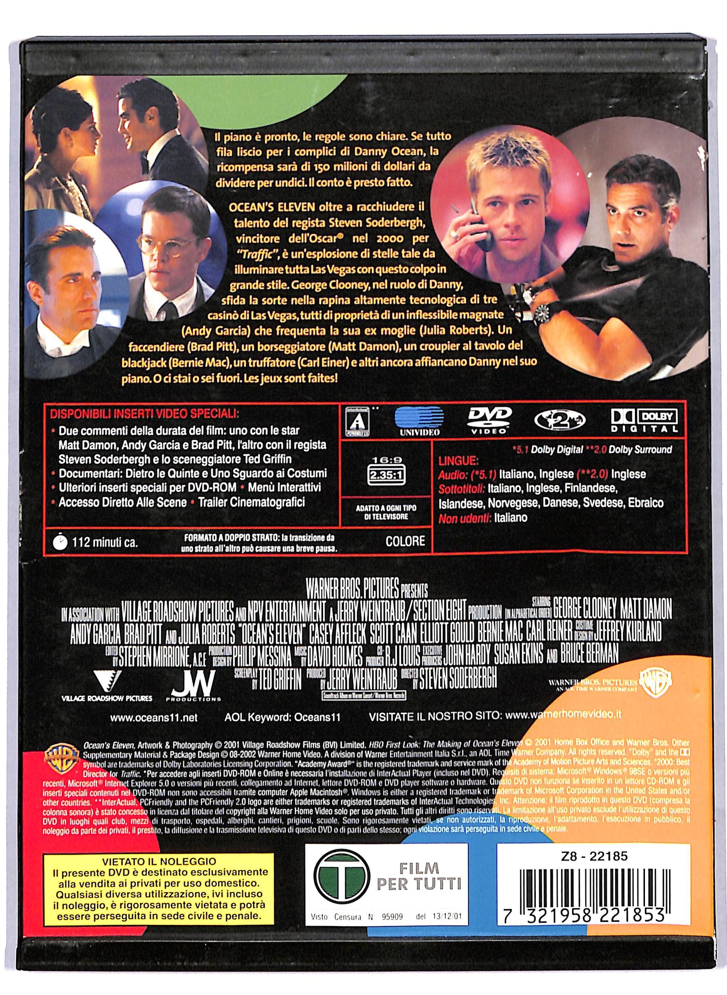 EBOND Ocean's Eleven - Fate il vostro gioco SNAPPER DVD D806056