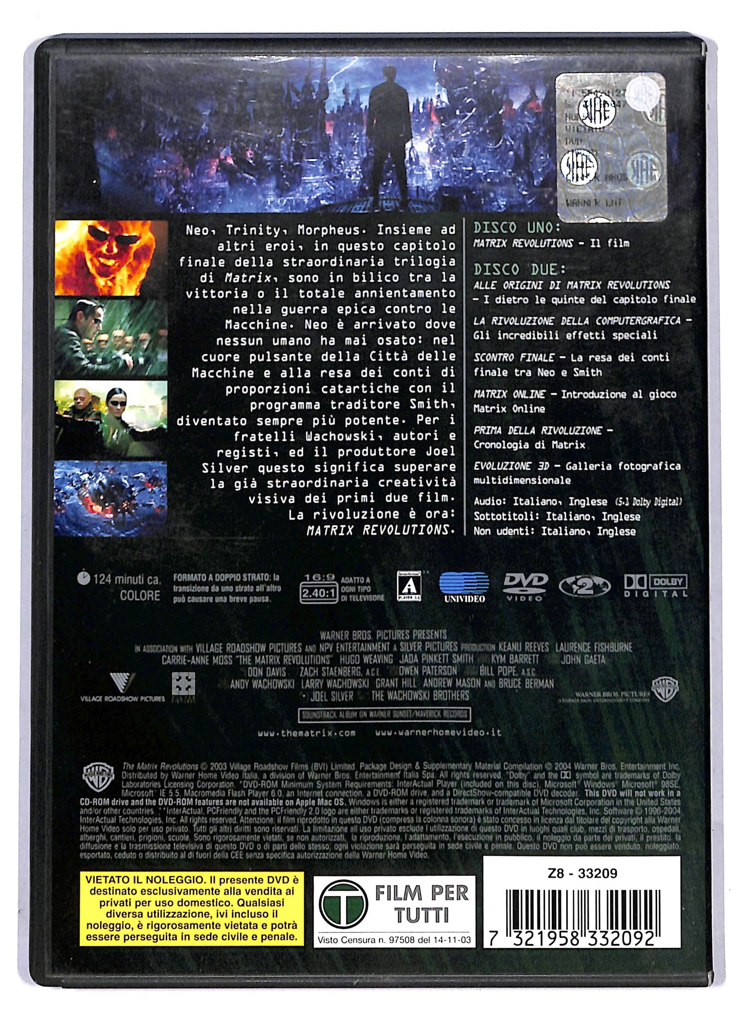EBOND Matrix revolutions DVD D806233