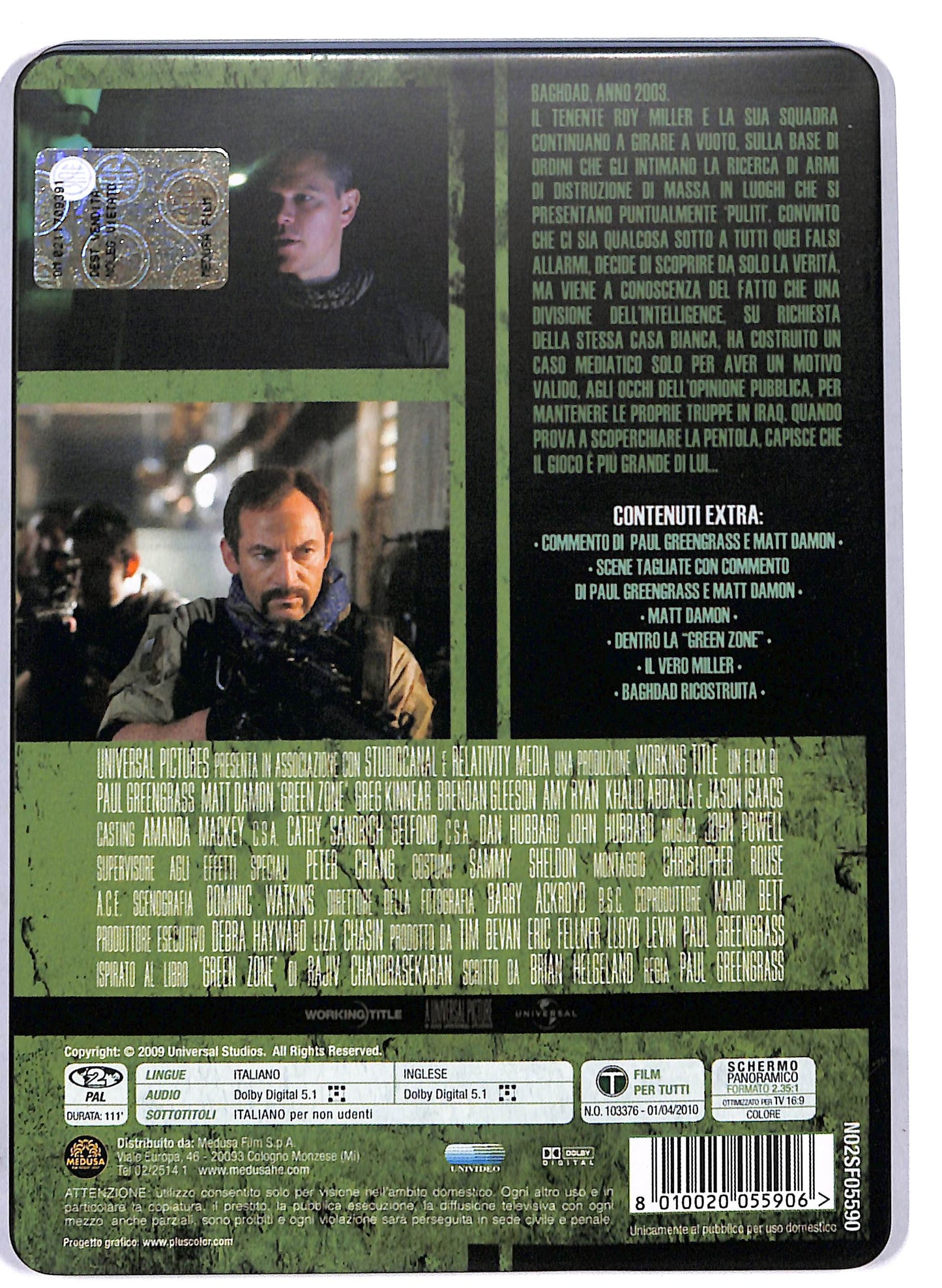 EBOND Green Zone STEELBOOK DVD D806246