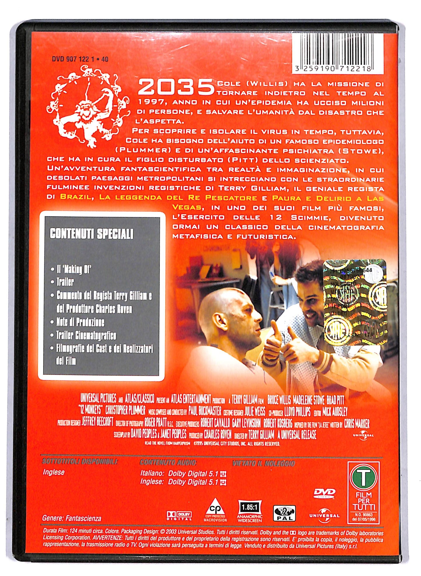EBOND L'esercito Delle 12 Scimmie DVD D806557