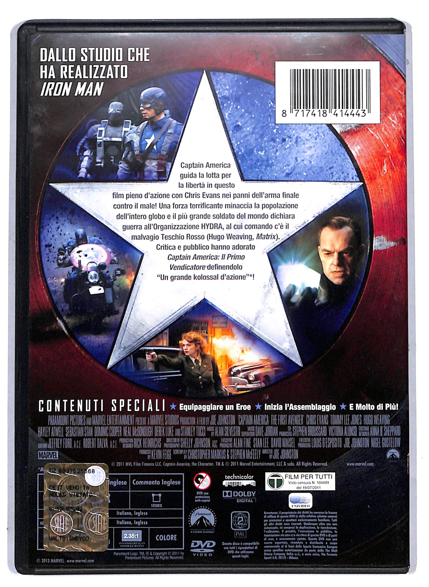 EBOND Captain America - Il Primo Vendicatore DVD D806955