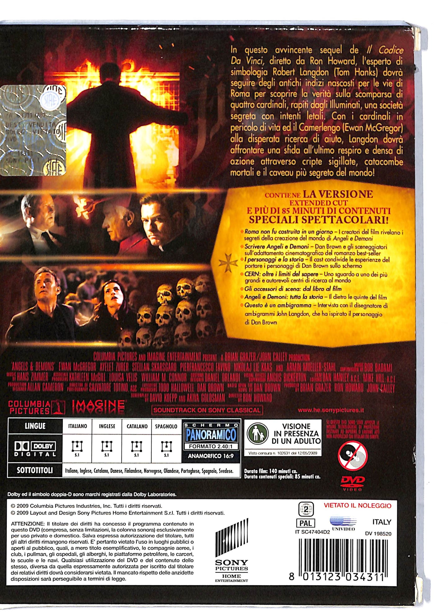 EBOND Angeli e Demoni Extended Cut  2 dischi  DVD D807133