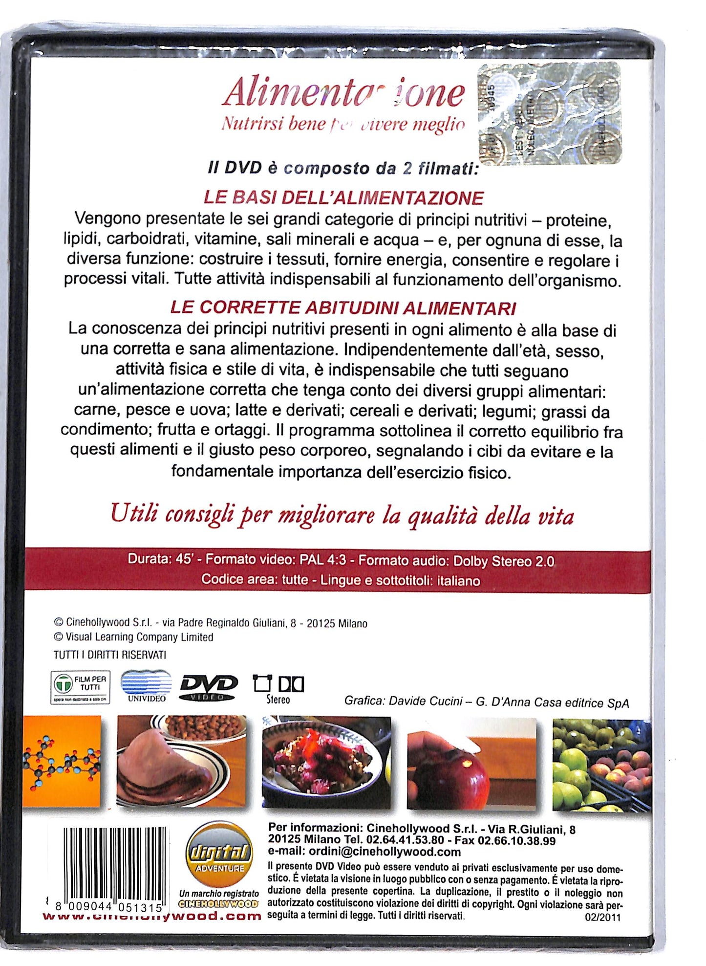 EBOND Alimentazione - Nutrirsi bene per vivere meglio EDITORIALE DVD D807140