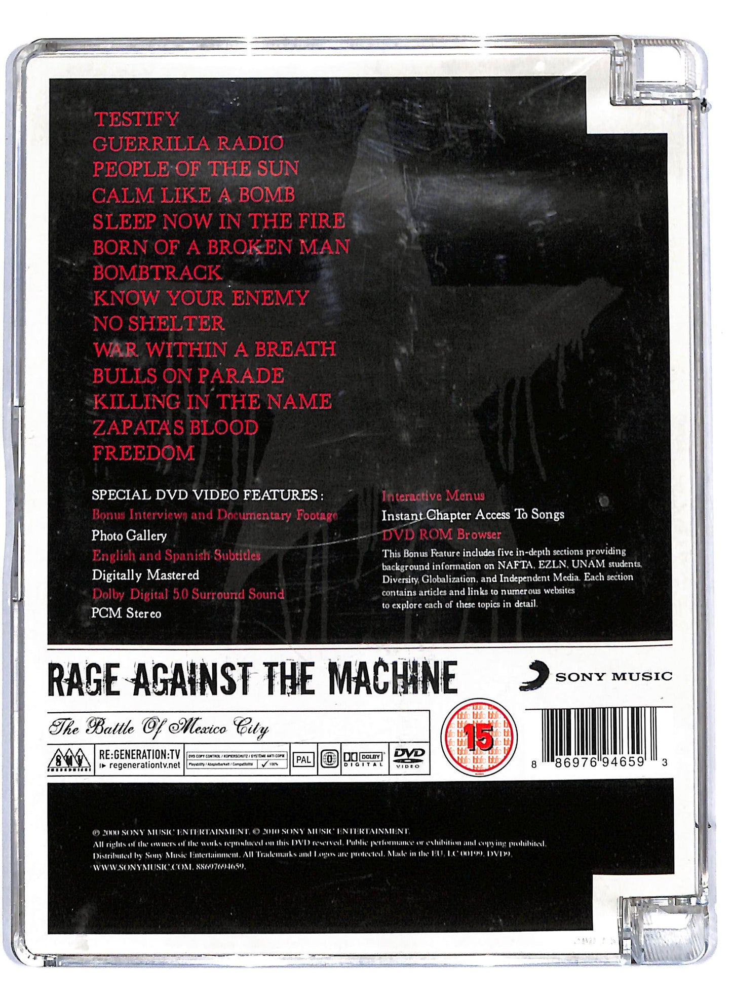 EBOND Rage Against The Machine - The battle of Mexico City  SJB DVD D807150