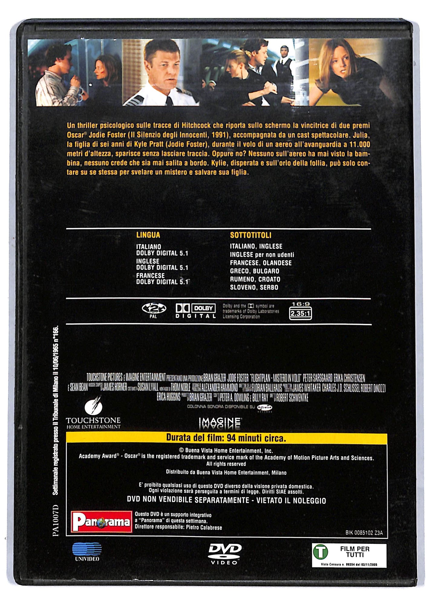 EBOND Flightplan - Mistero in Volo EDITORIALE DVD D807204