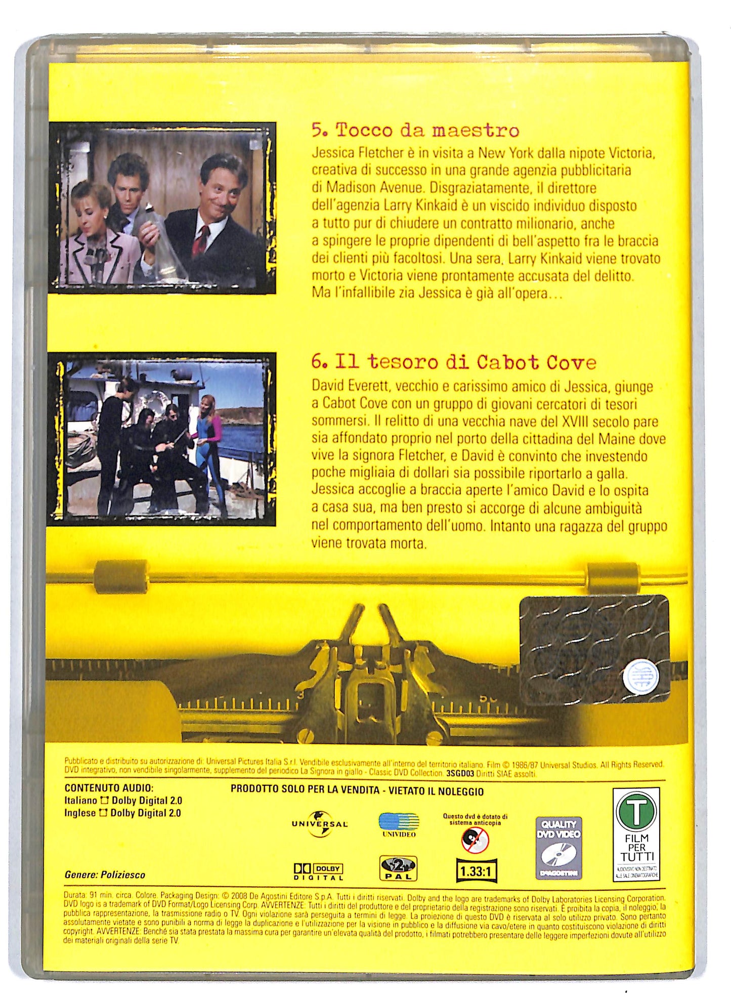 EBOND La Signora in Giallo Stagione 3 episodi 5 - 6 EDITORIALE DVD D807726