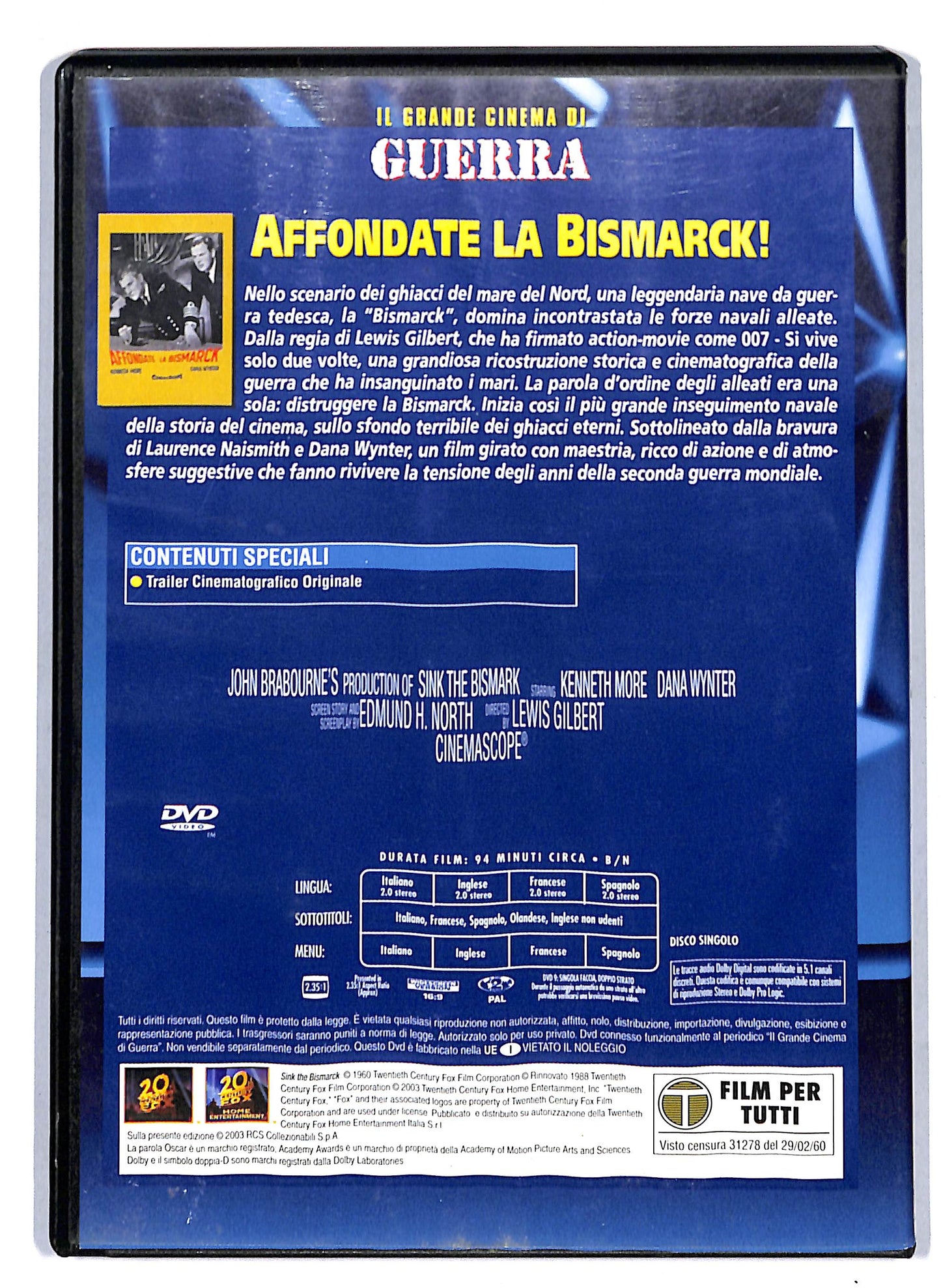 EBOND Affondate la Bismarck! EDITORIALE DVD D807855