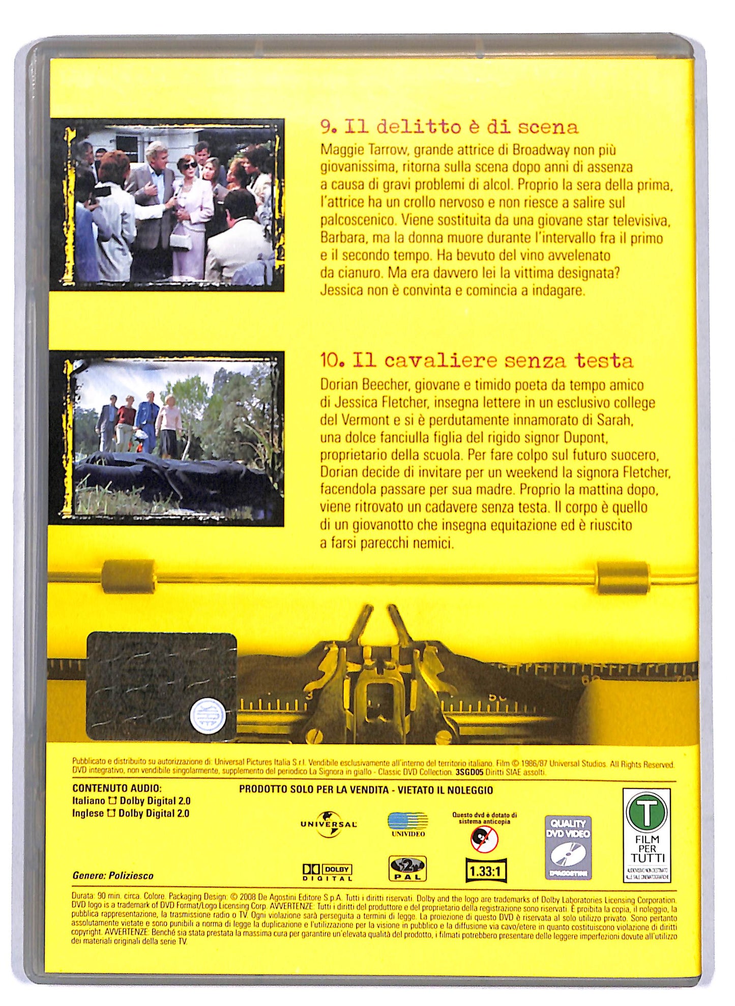 EBOND La Signora in Giallo stagione 3 Episodi 9 -10 EDITORIALE DVD D807902