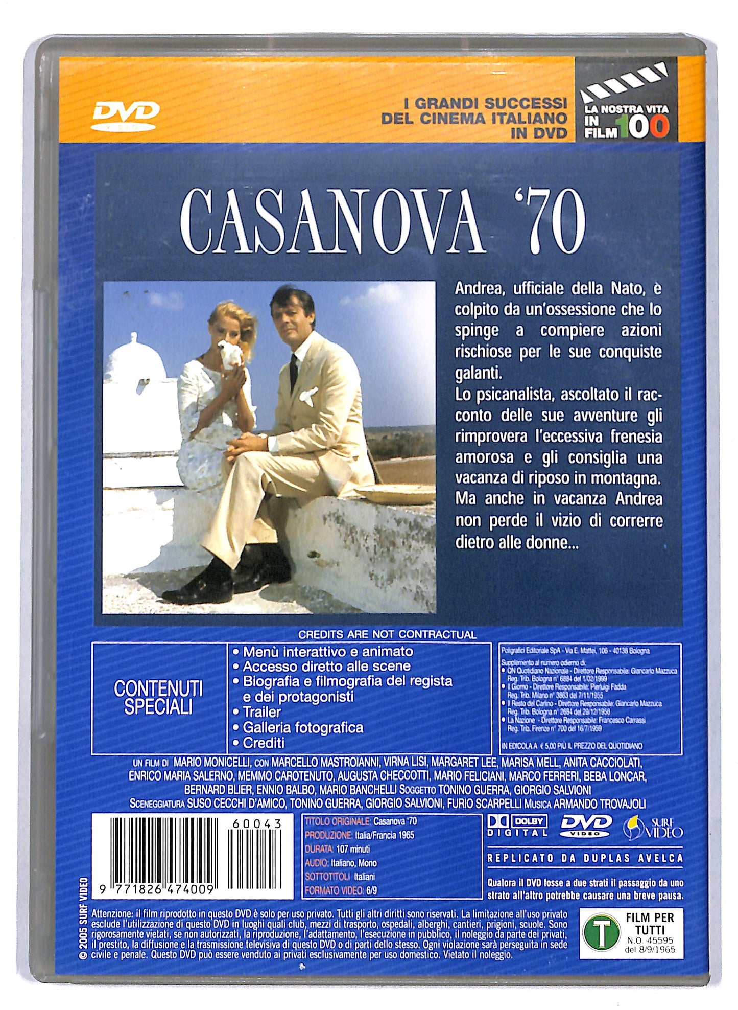EBOND Casanova '70 EDITORIALE DVD D807929