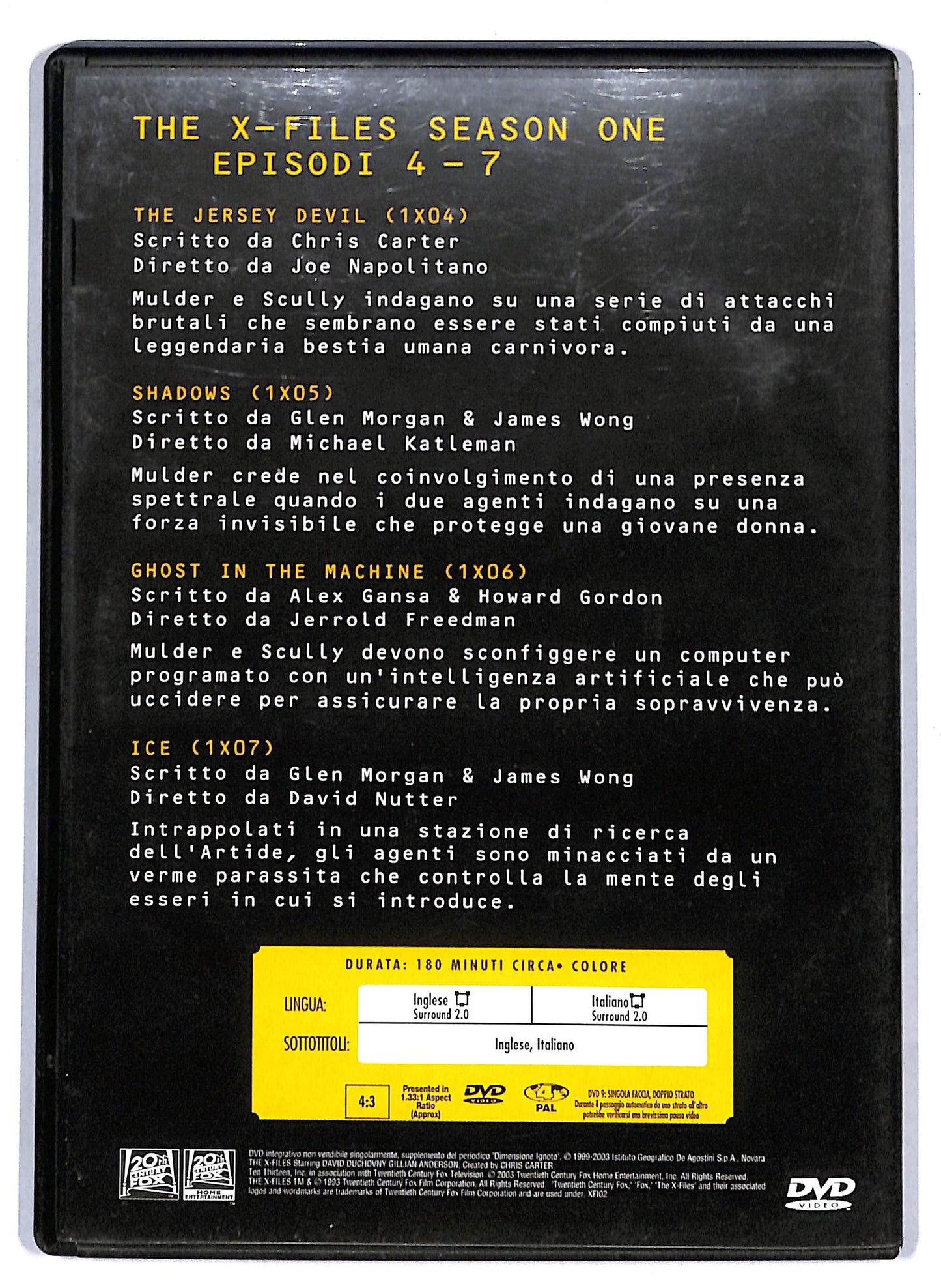 EBOND The X Files collection  Season One vol 2 Episodi 4-7 EDITORIALE DVD D808002