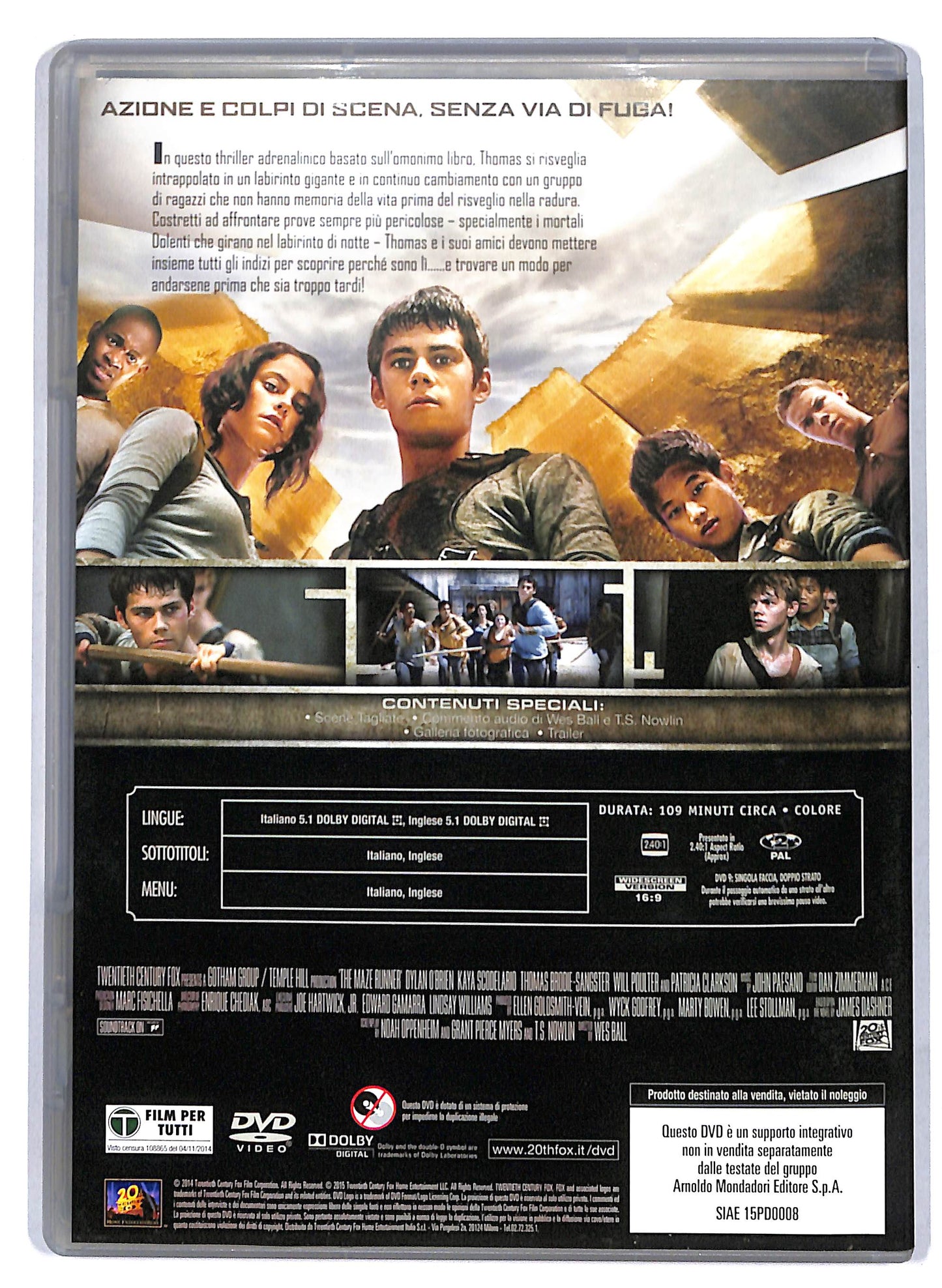 EBOND Maze Runner - Il labirinto EDITORIALE DVD D808215