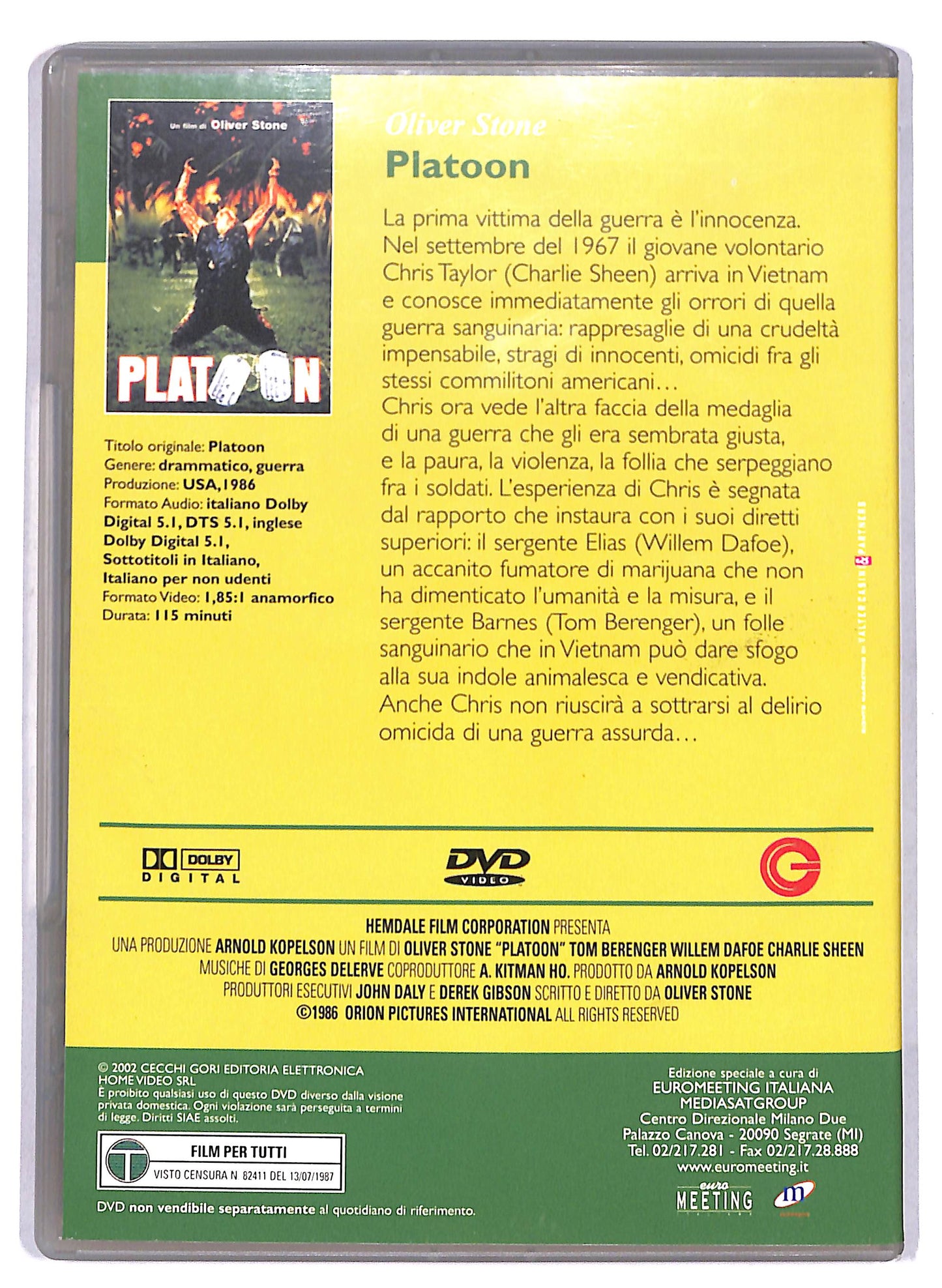 EBOND Platoon EDITORIALE DVD D808603
