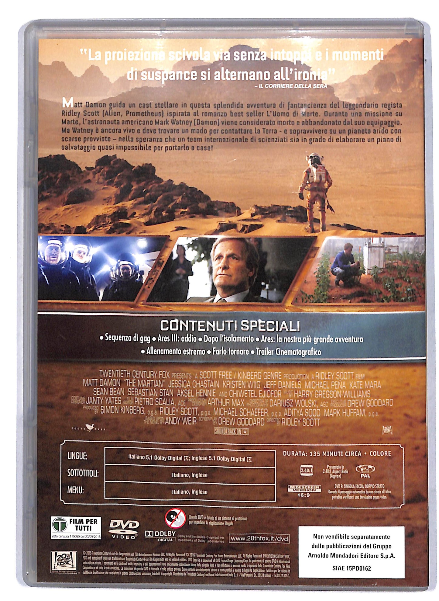 EBOND The Martian - Sopravvissuto EDITORIALE DVD D808737