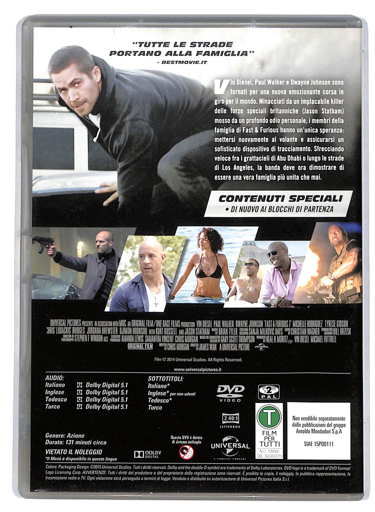EBOND Fast & Furious 7 EDITORIALE DVD D808910