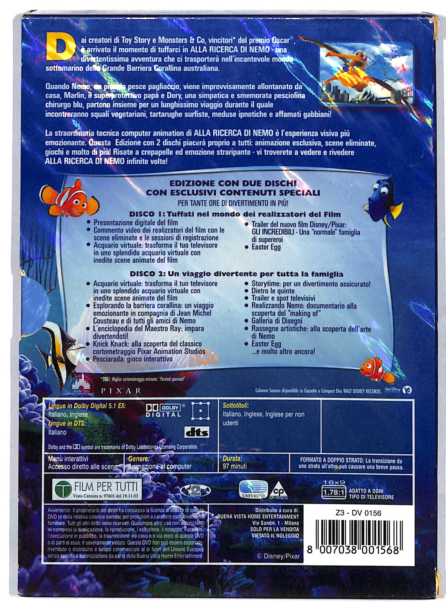 EBOND Alla ricerca di nemo DVD D808960