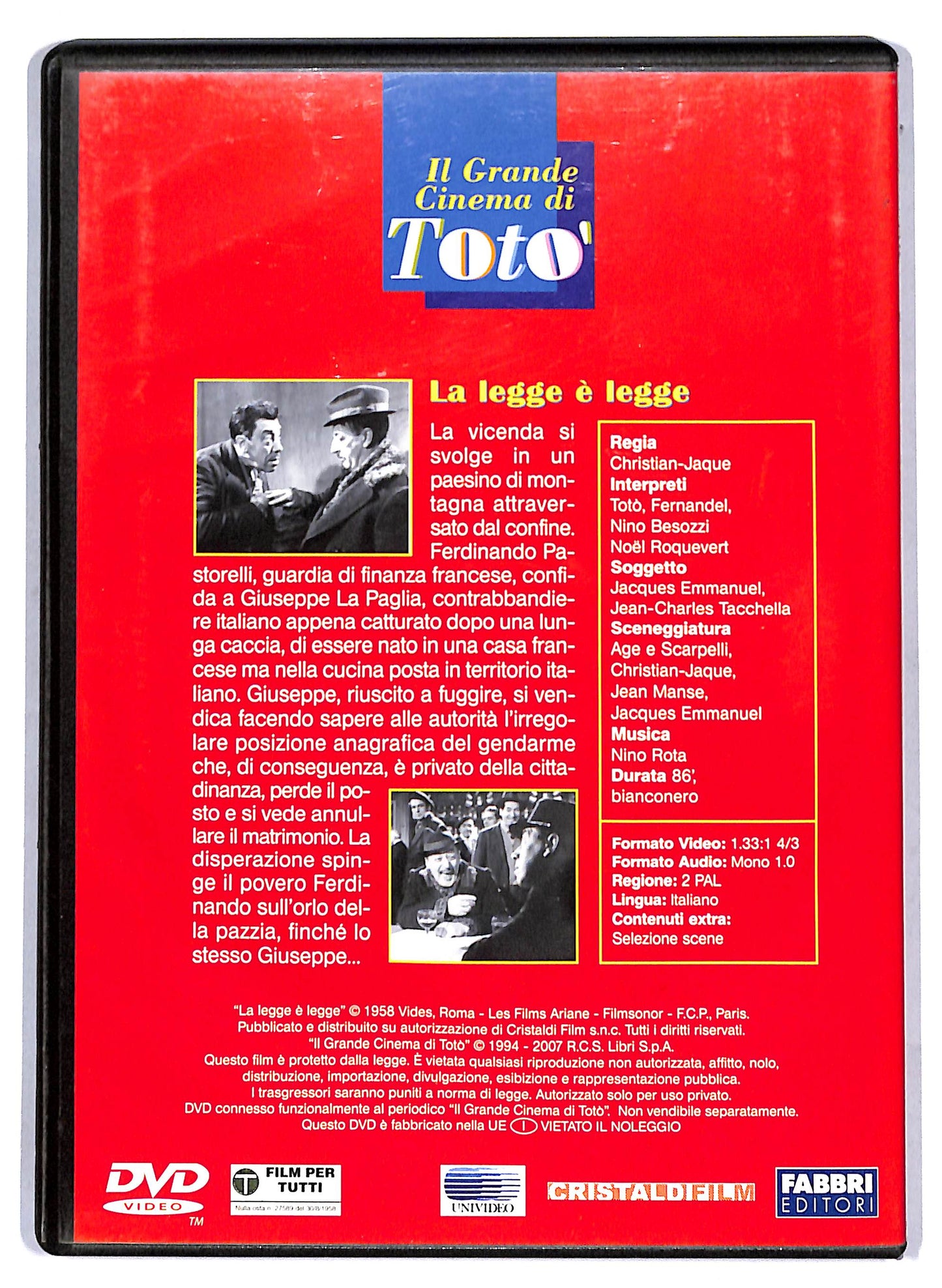 EBOND La legge e legge EDITORIALE DVD D809054