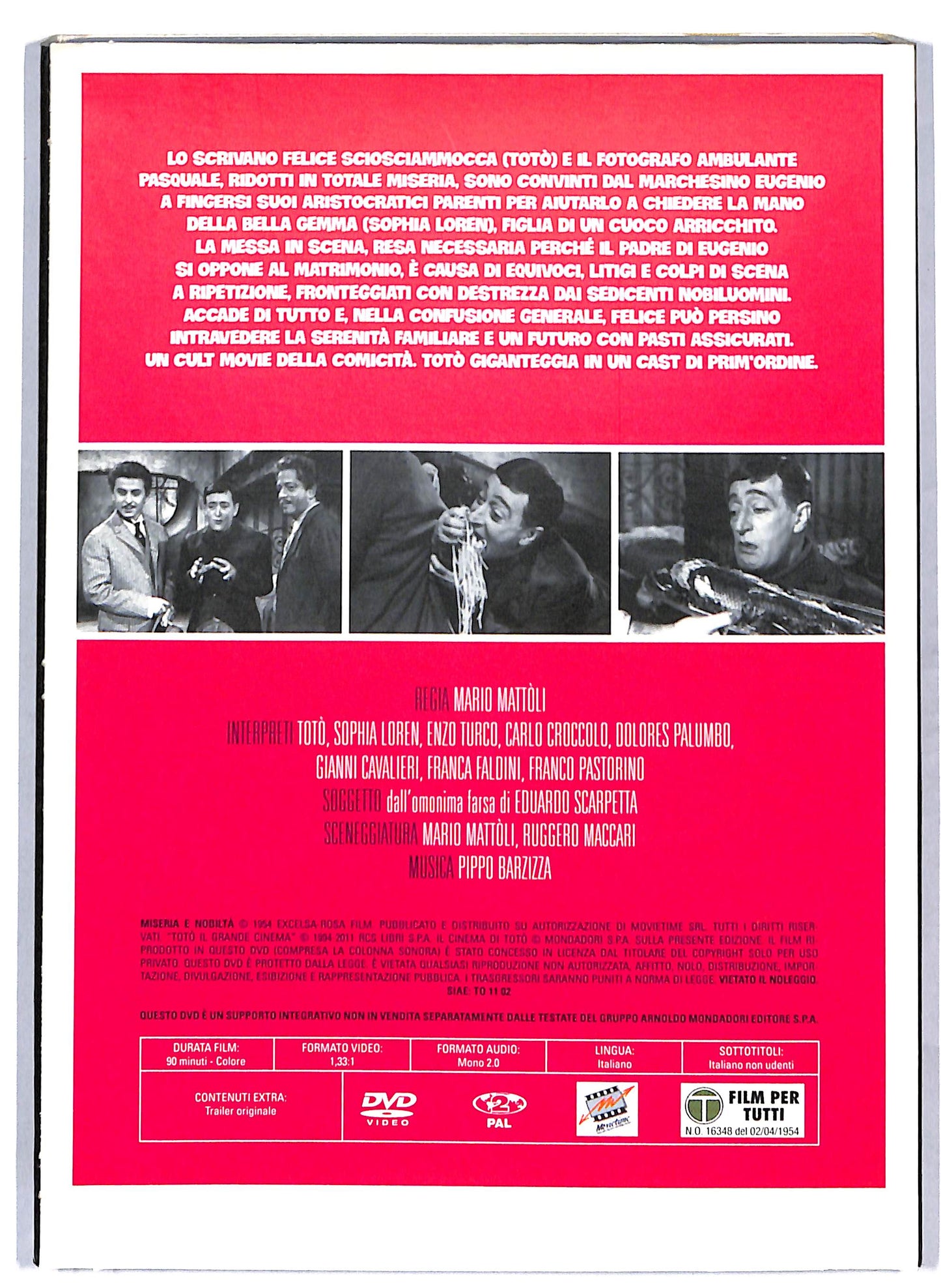 EBOND Miseria e nobilta EDITORIALE DVD D809125