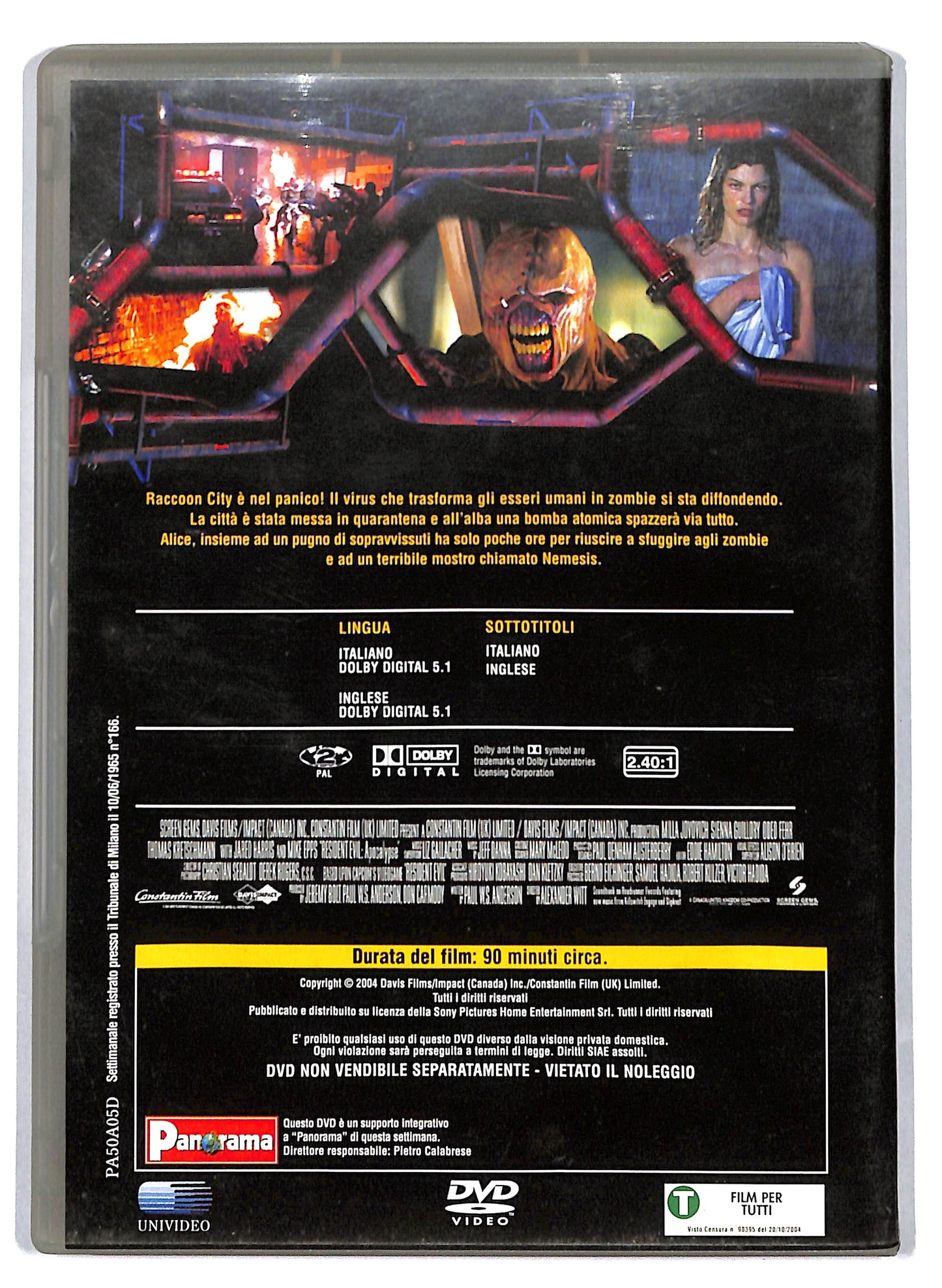 EBOND Resident Evil - Apocalypse EDITORIALE DVD D809458