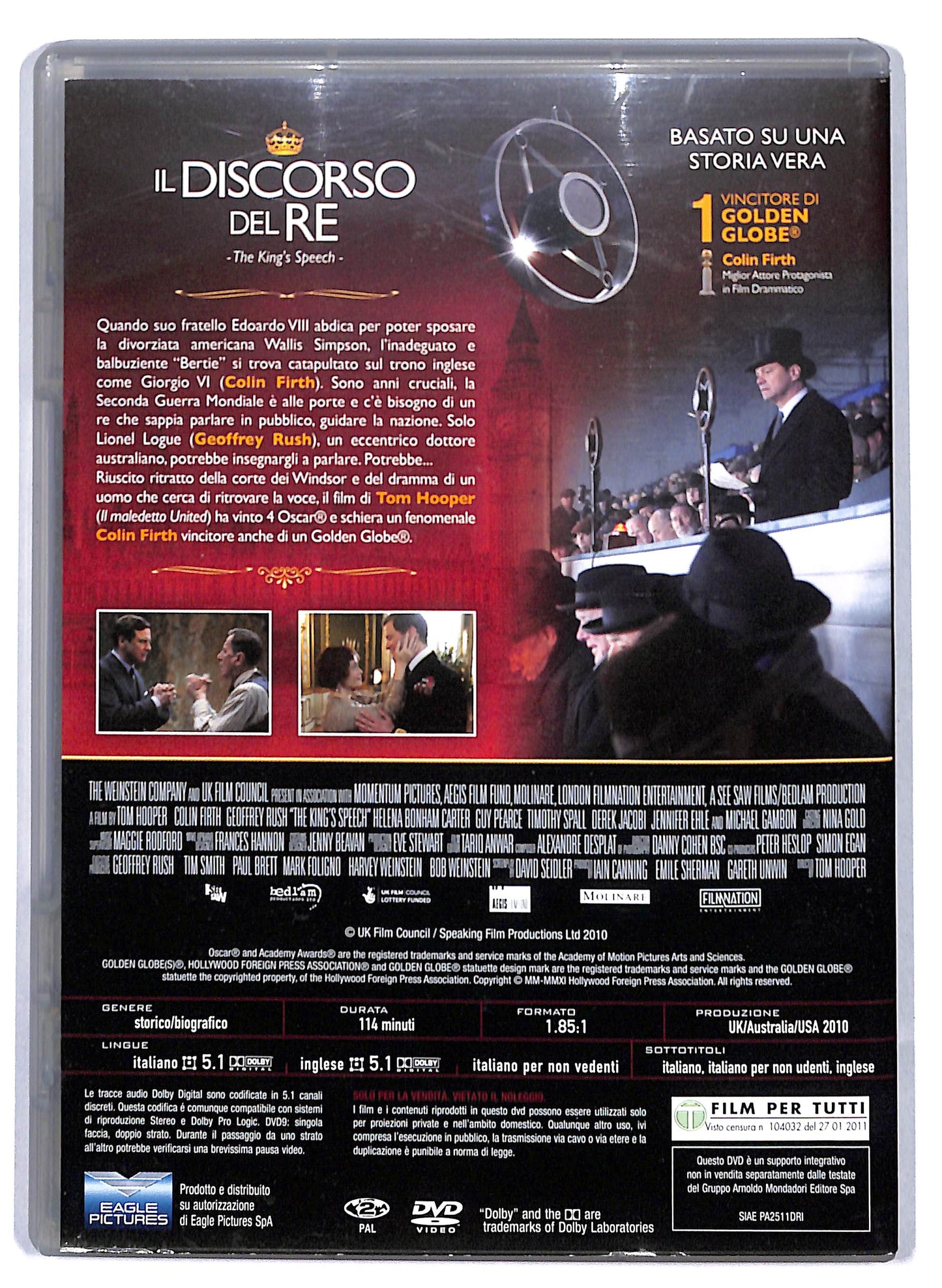 EBOND Il discorso del re EDITORIALE DVD D809502